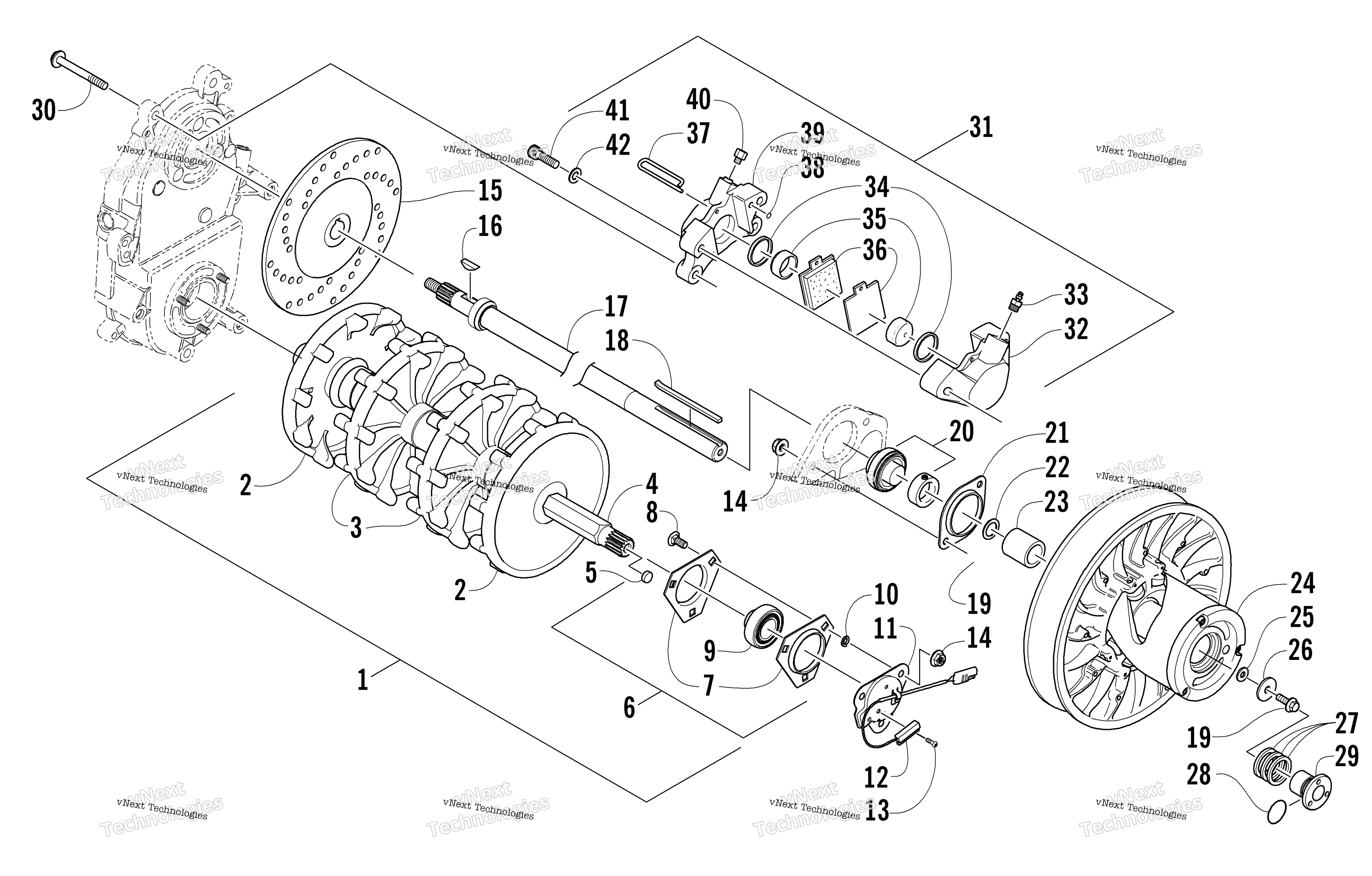 Привод Train Shaft And Brake Assemblies
