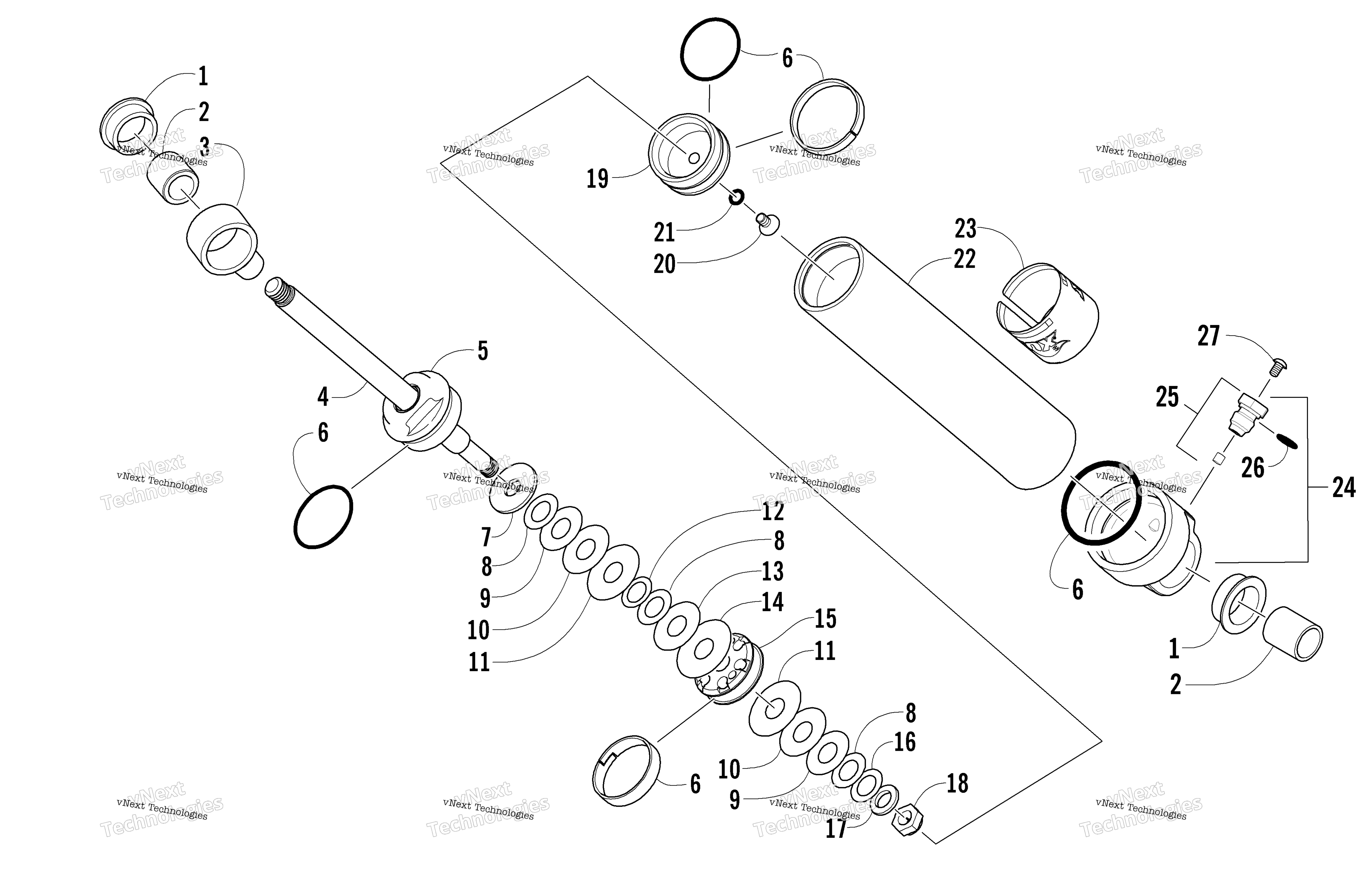 Задняя часть Suspension Rear Arm Shock Absorber