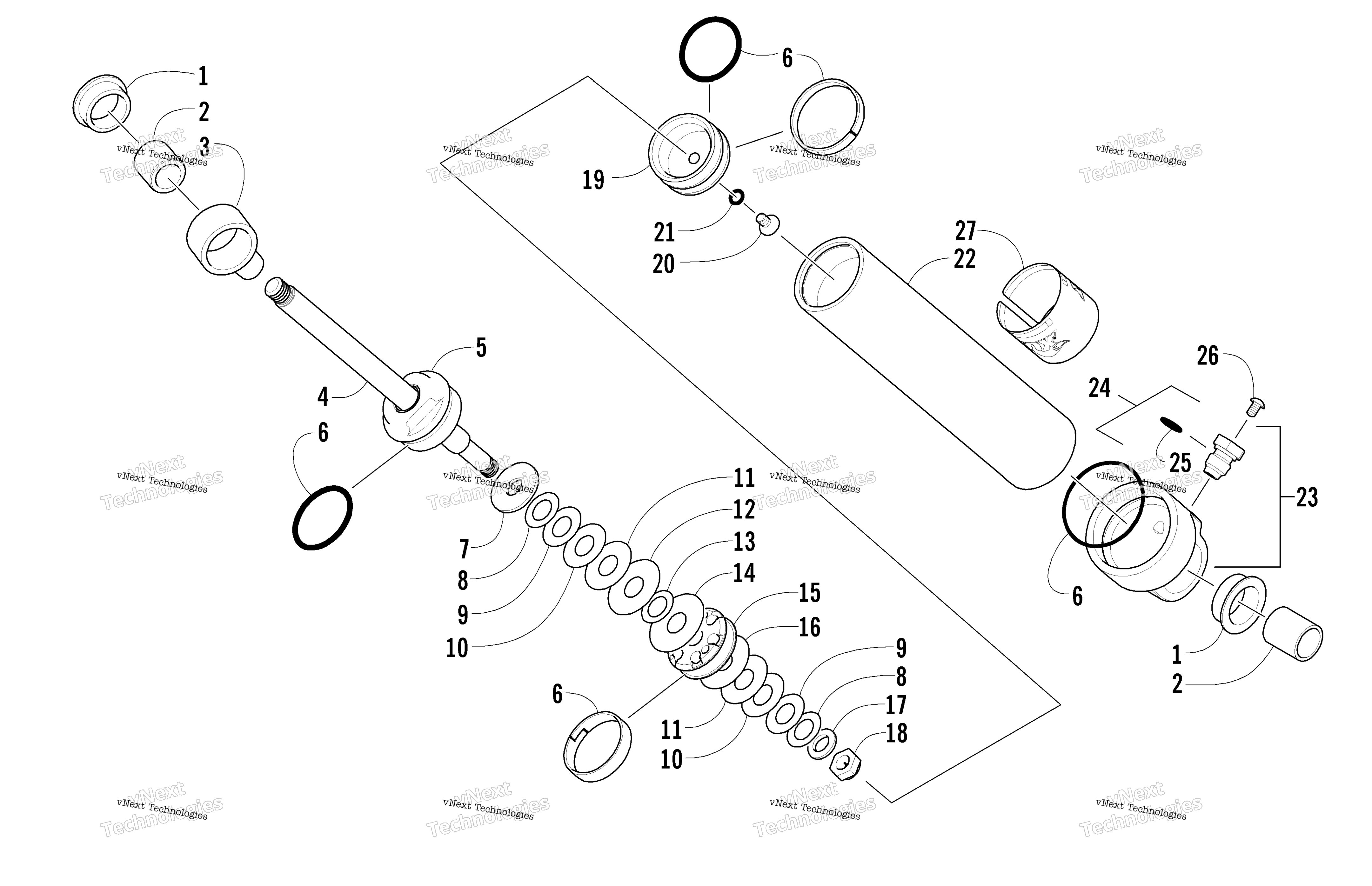 Задняя часть Suspension Rear Arm Shock Absorber