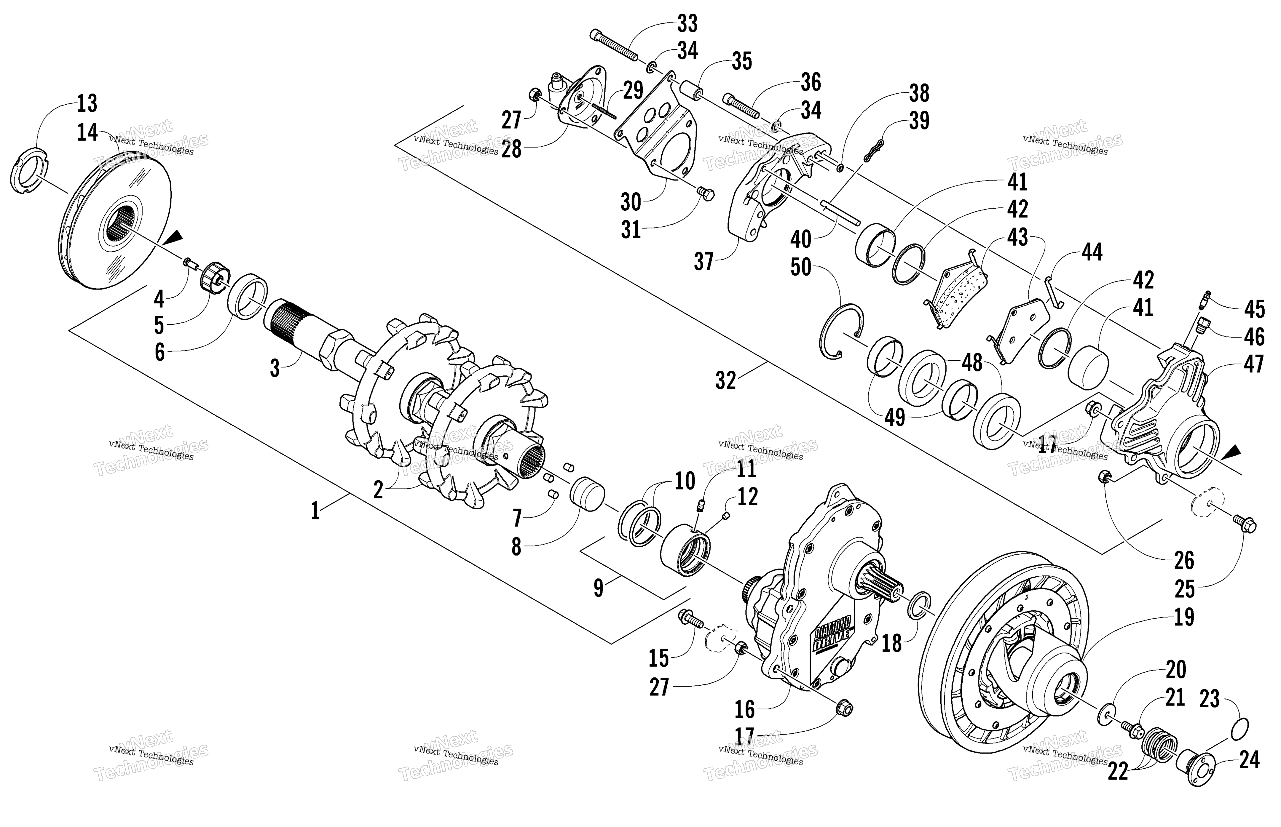 Привод Train And Brake Assemblies