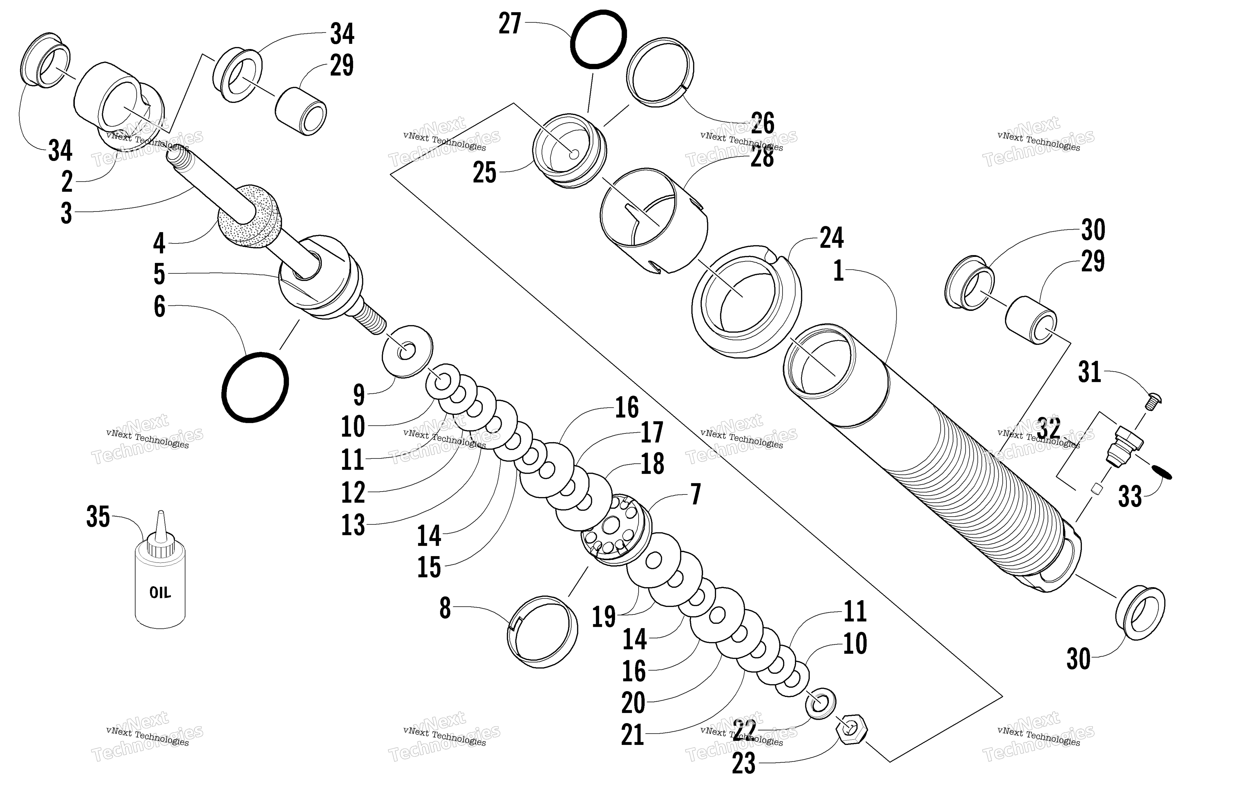 Передняя часть Suspension Shock Absorber