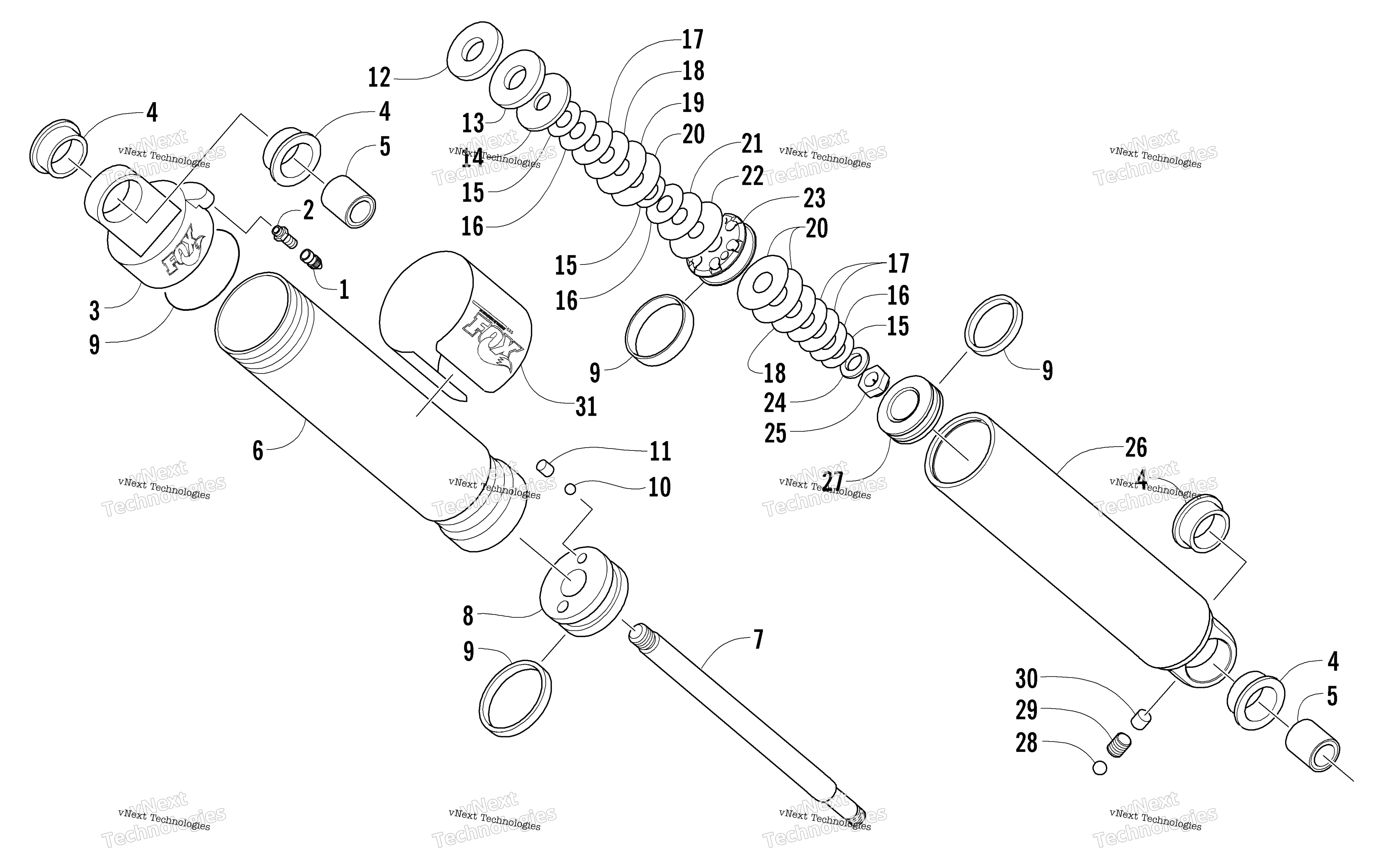 Передняя часть Suspension Shock Absorber