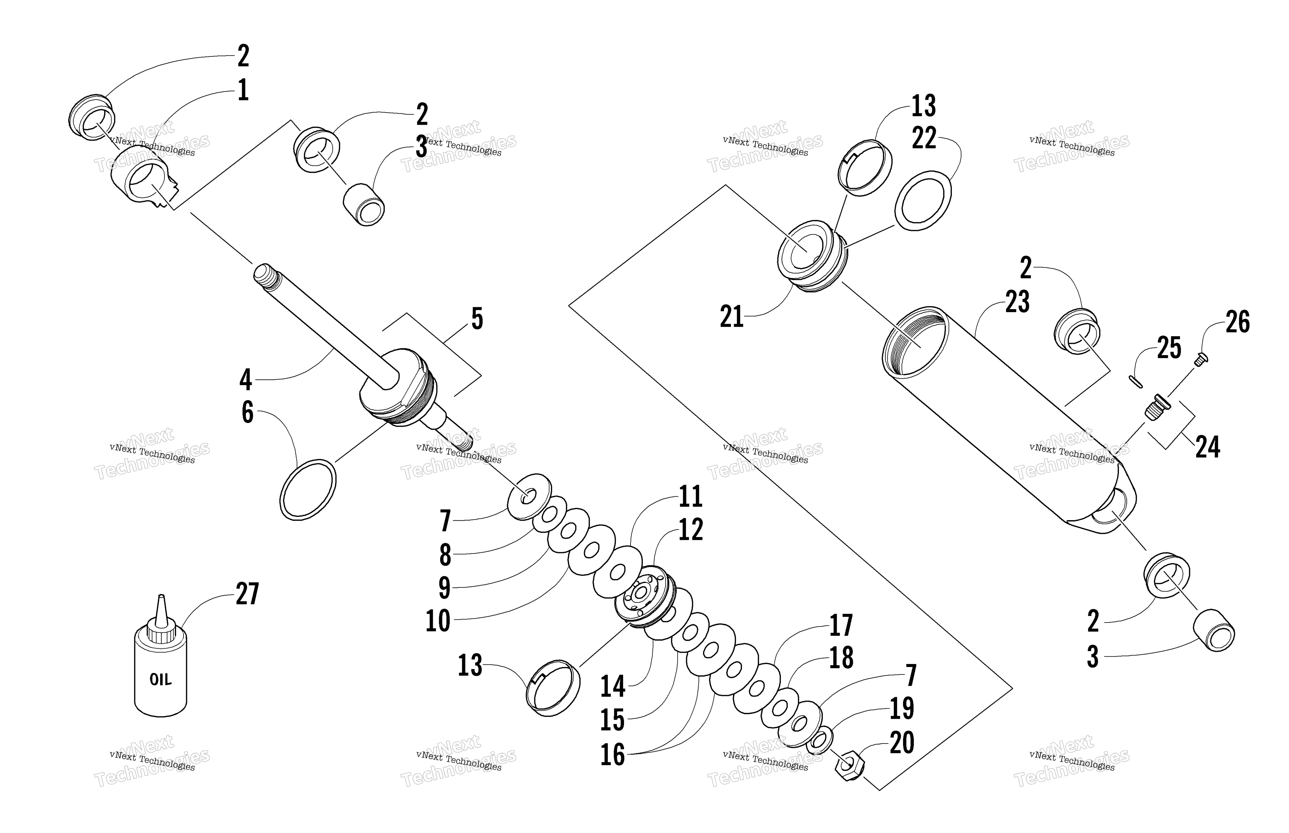 Задняя часть Suspension Rear Arm Shock Absorber