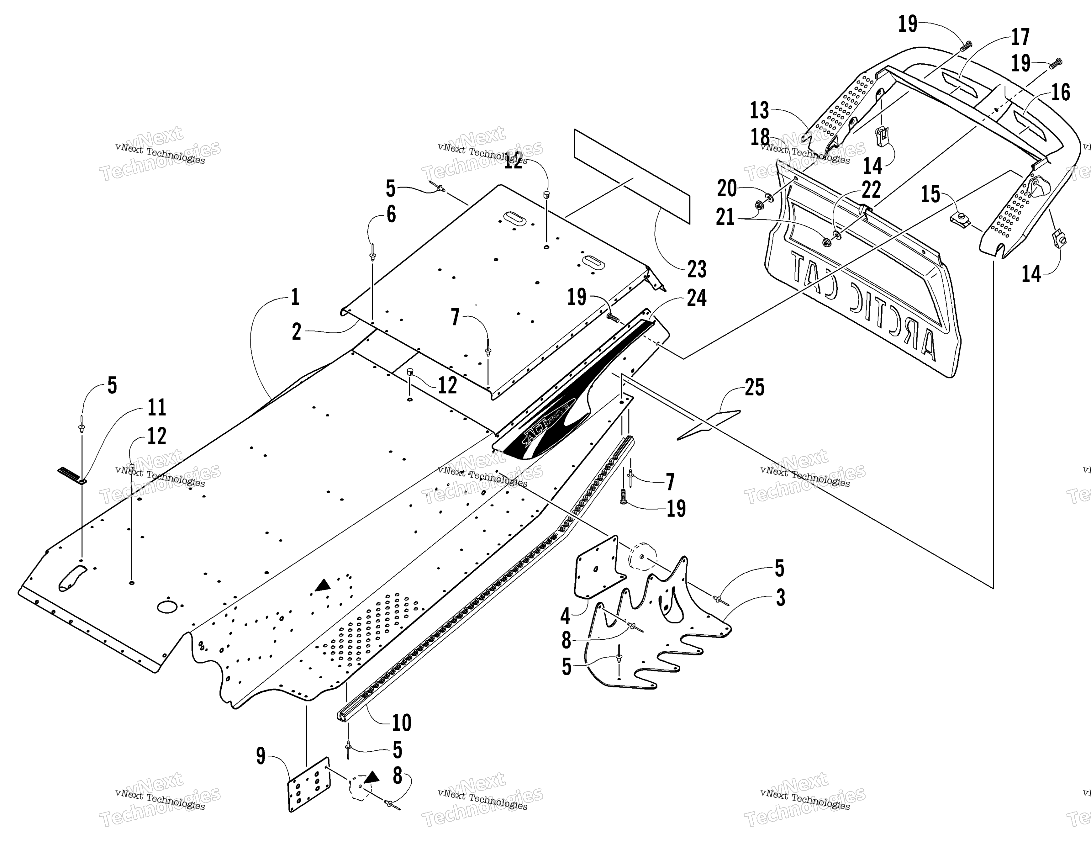 Tunnel и задний Bumper