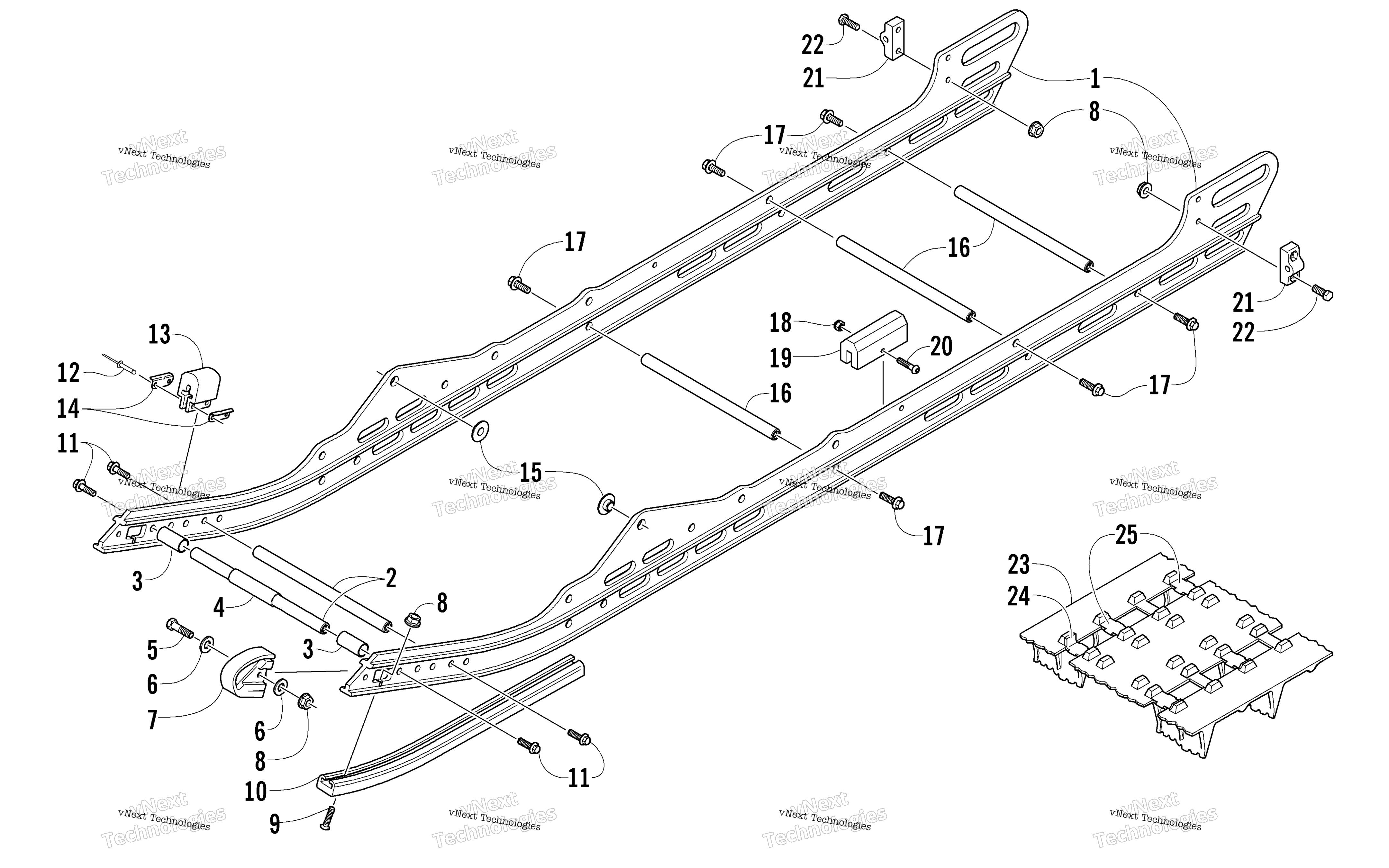 Slide Rail и Track узел
