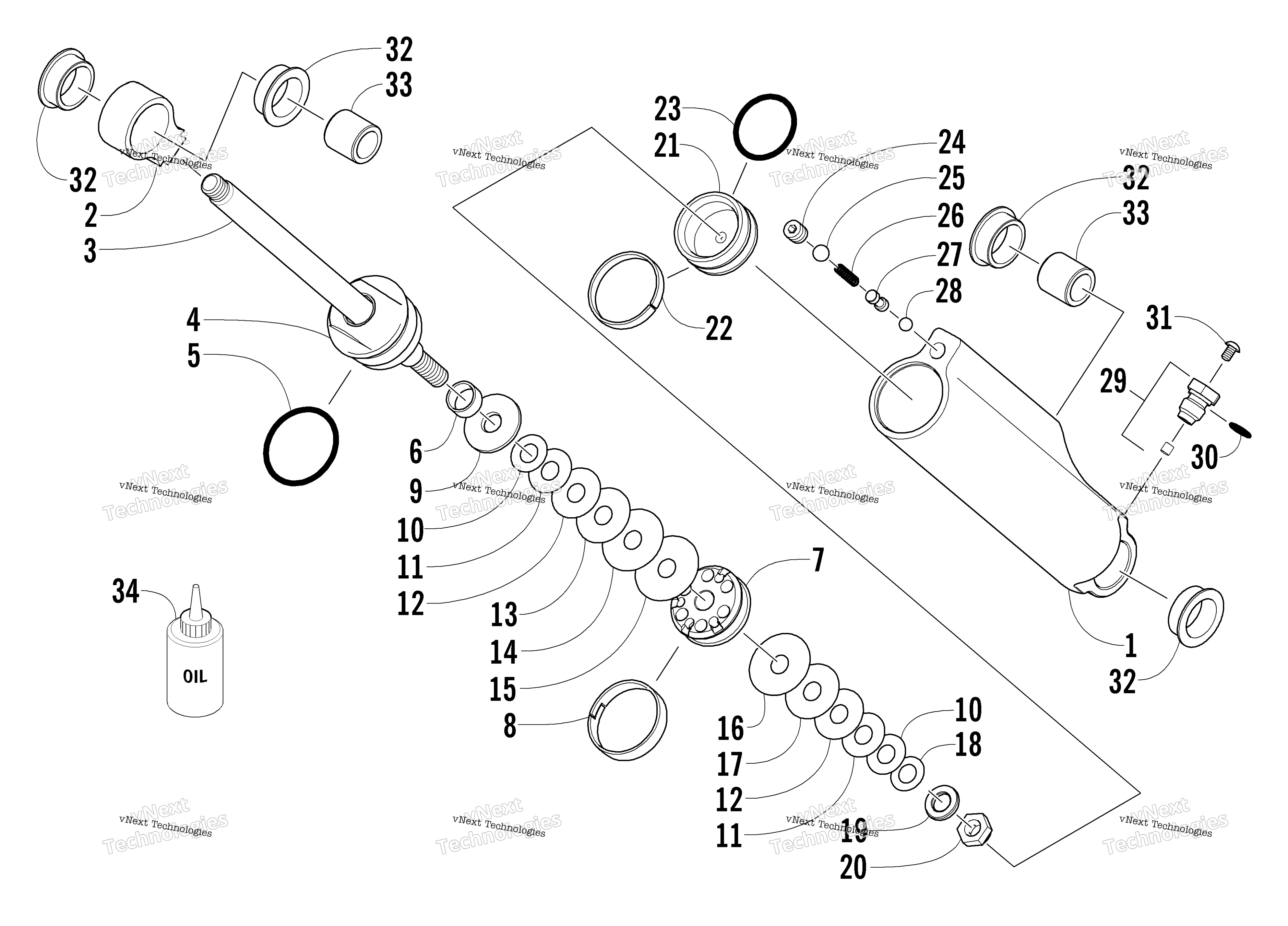 Задняя часть Suspension Rear Arm Shock Absorber