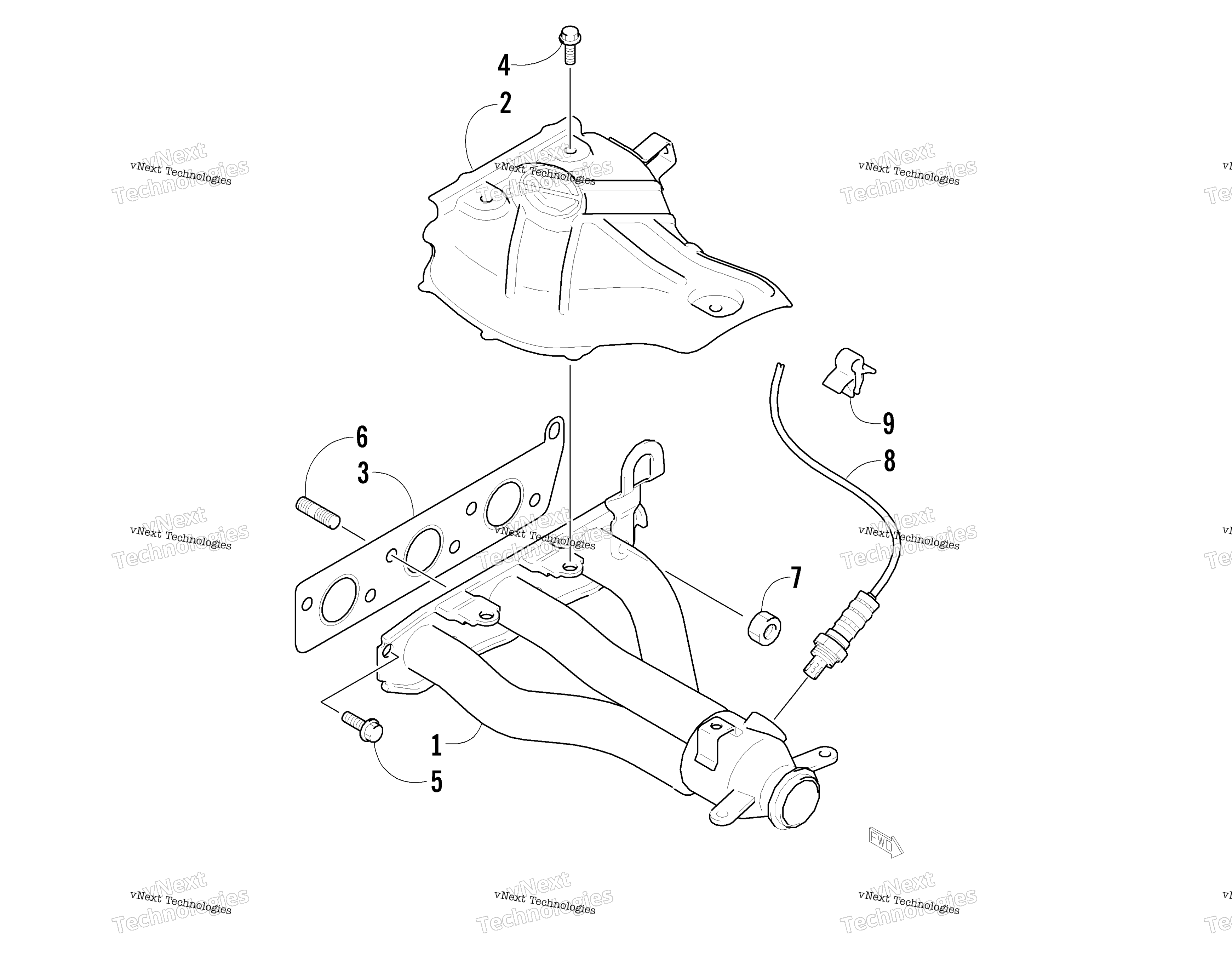 Выхлопная система Manifold Assembly