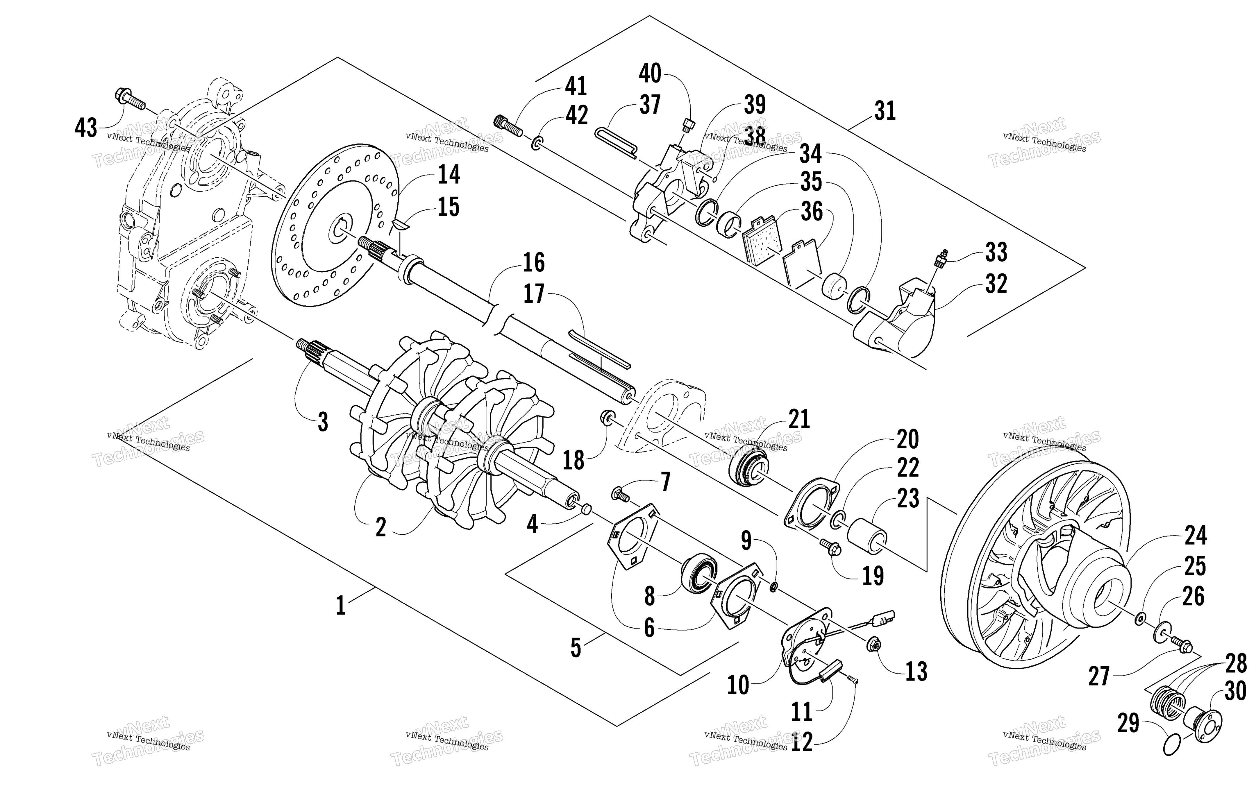 Привод Train Shafts And Brake Assemblies