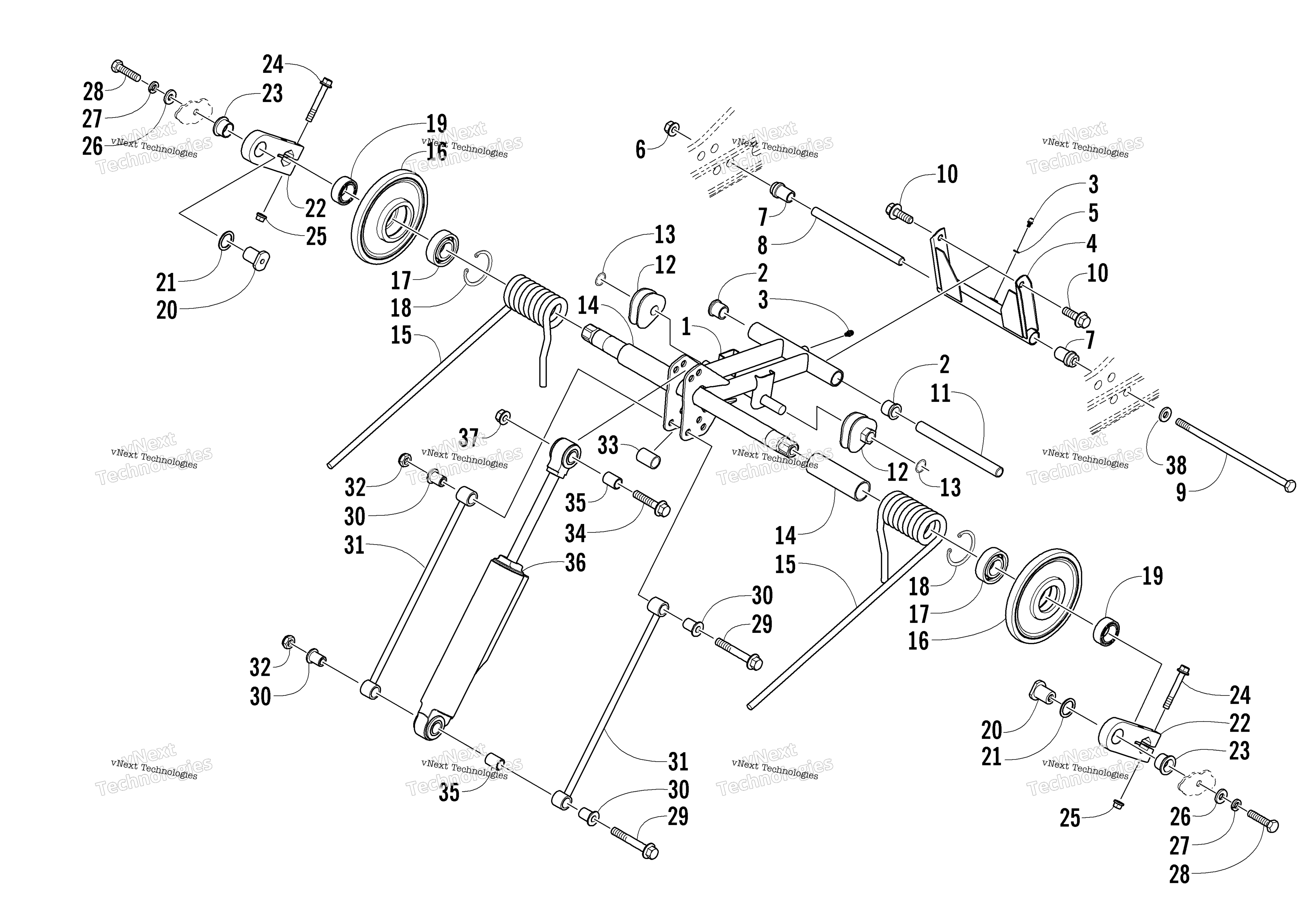 Задняя часть Suspension Rear Arm Assembly