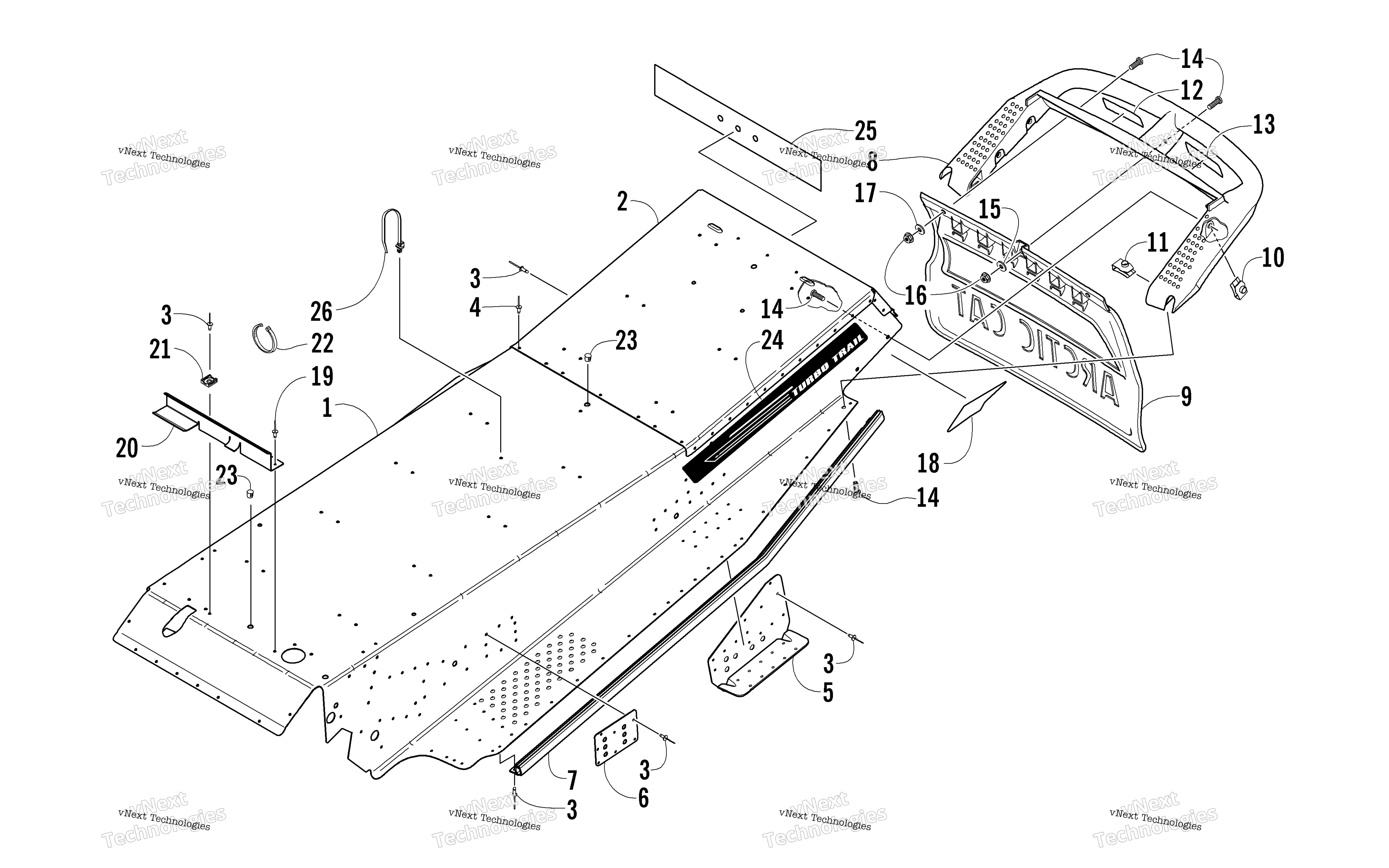 Tunnel и задний Bumper