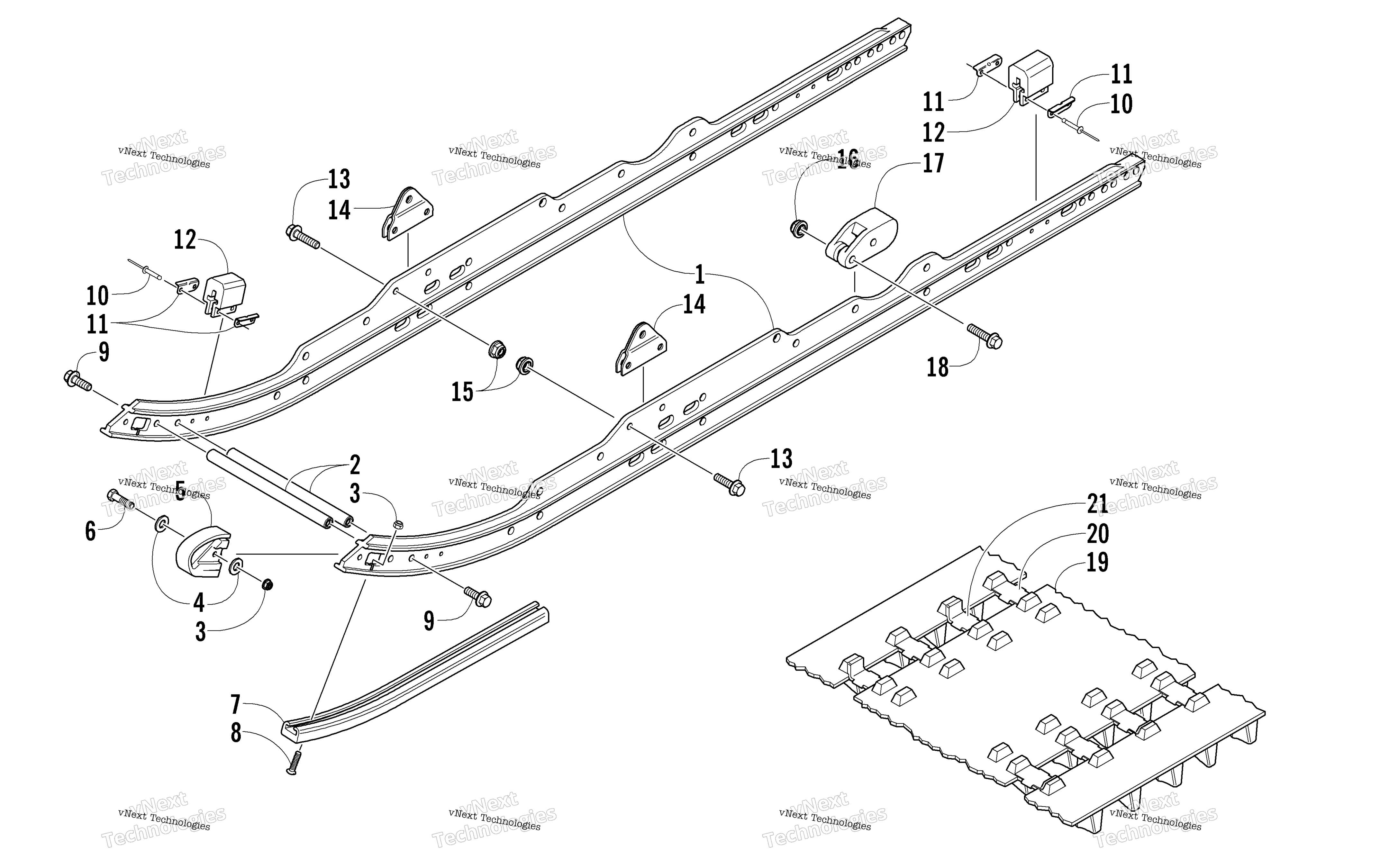 Slide Rails и Track узел