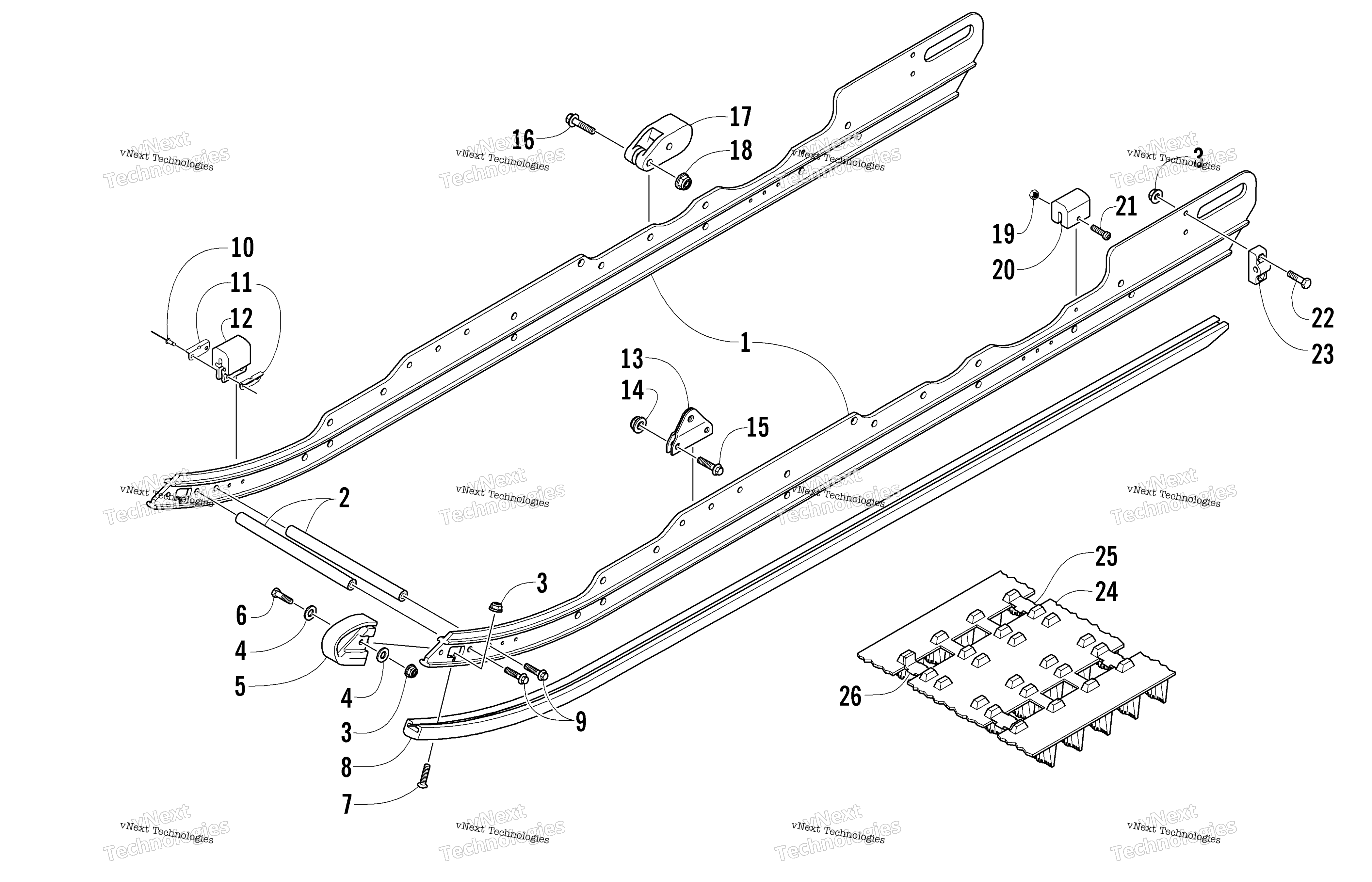 Slide Rails и Track узел