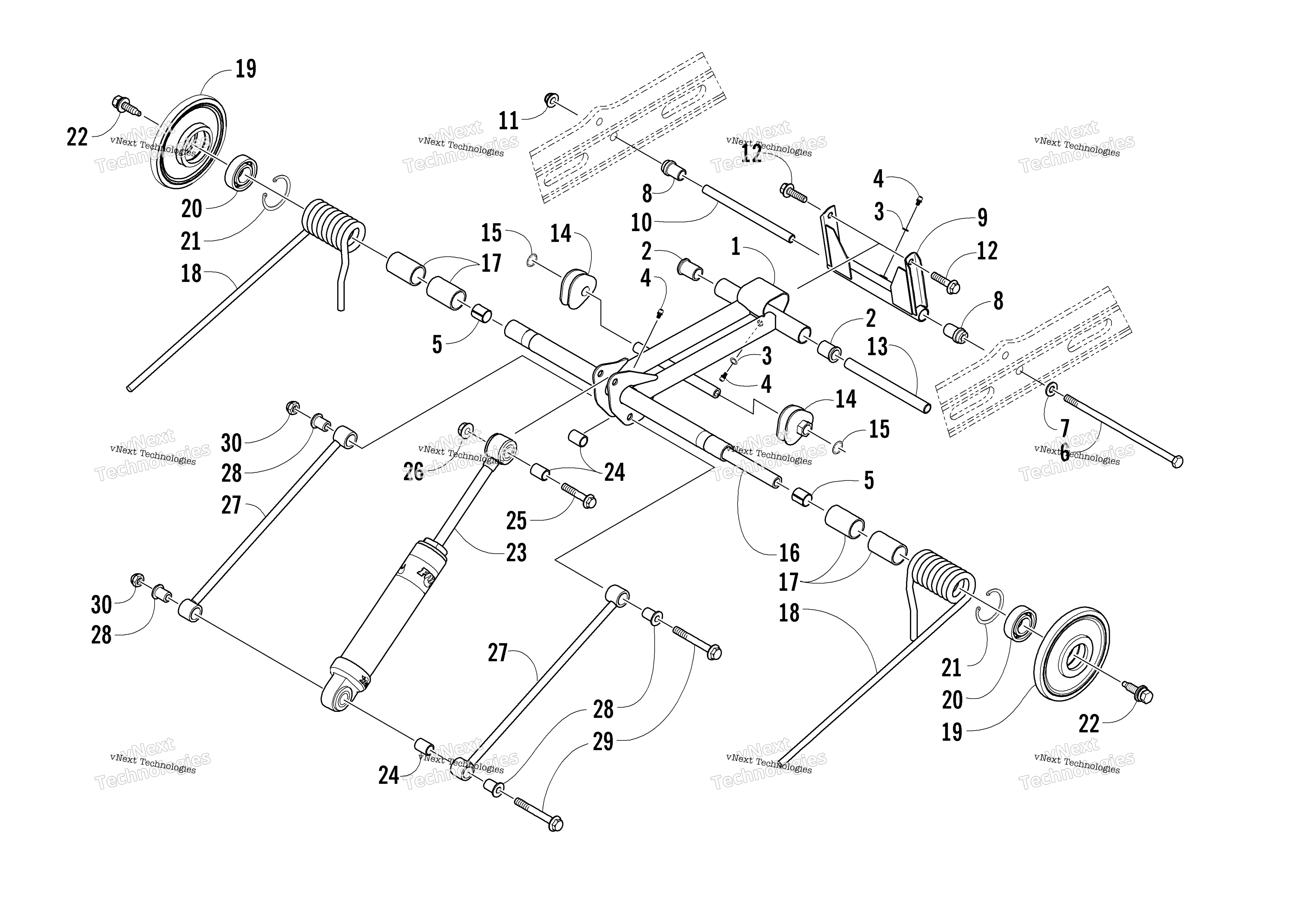 Задняя часть Suspension Rear Arm Assembly