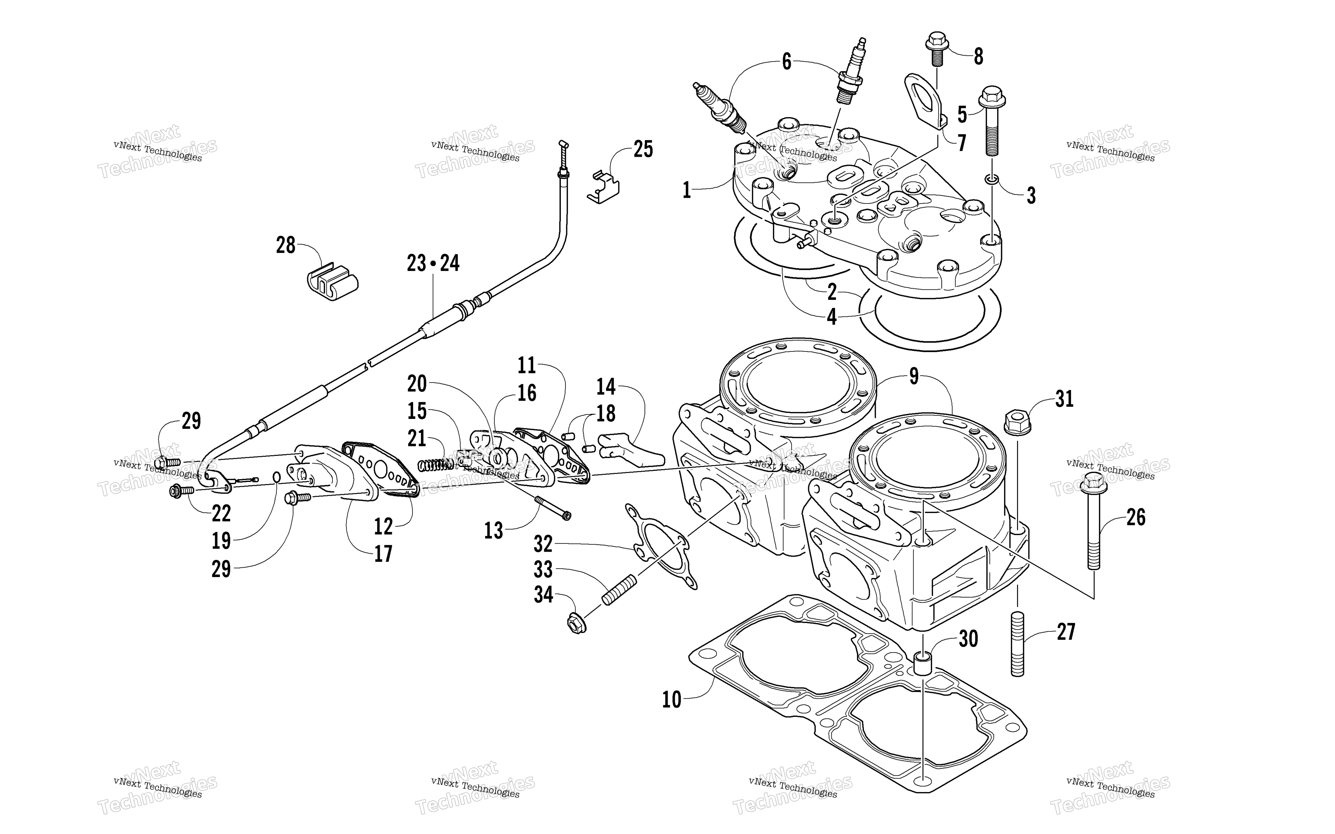Цилиндр And Head Assembly
