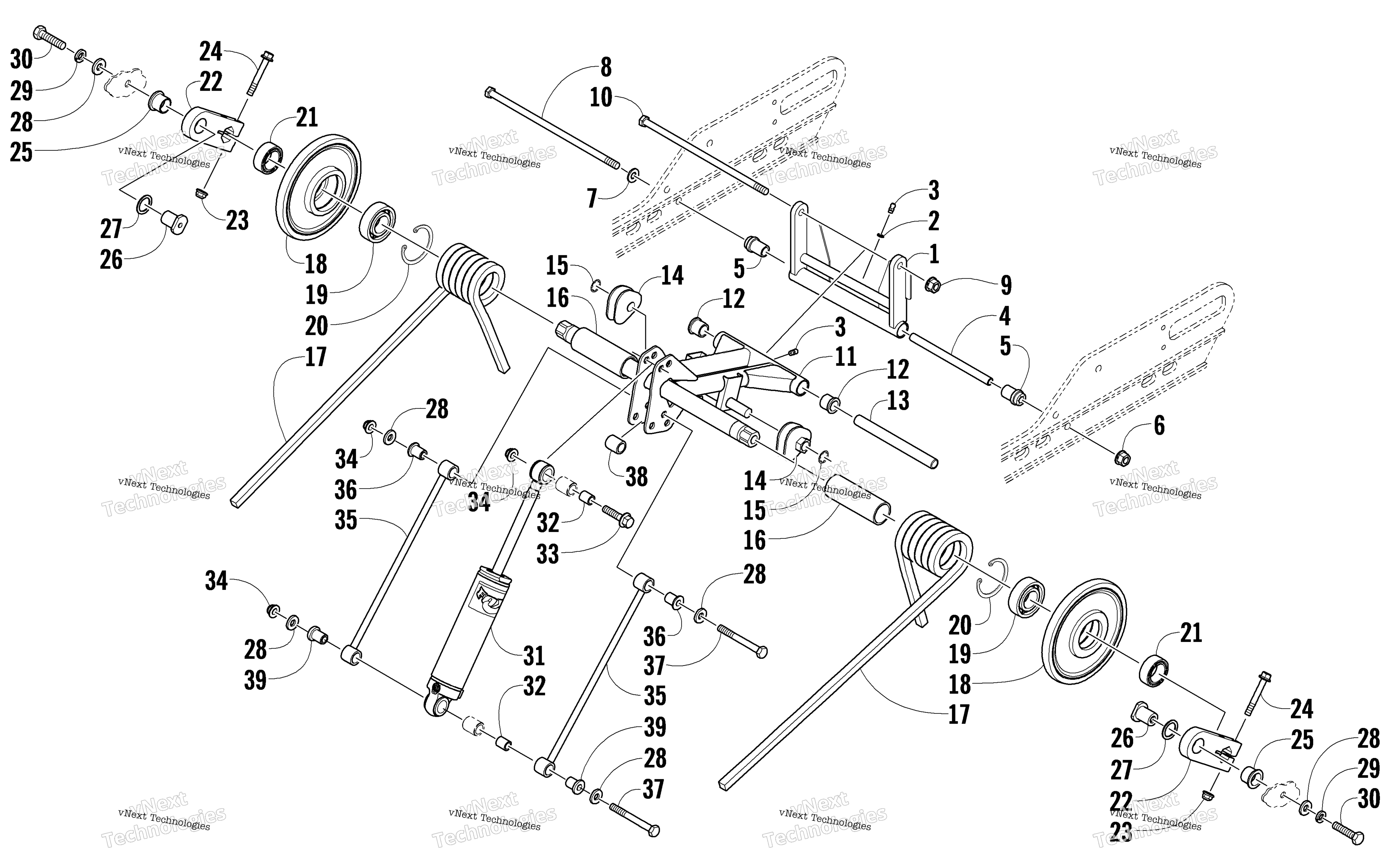 Задняя часть Suspension Rear Arm Assembly