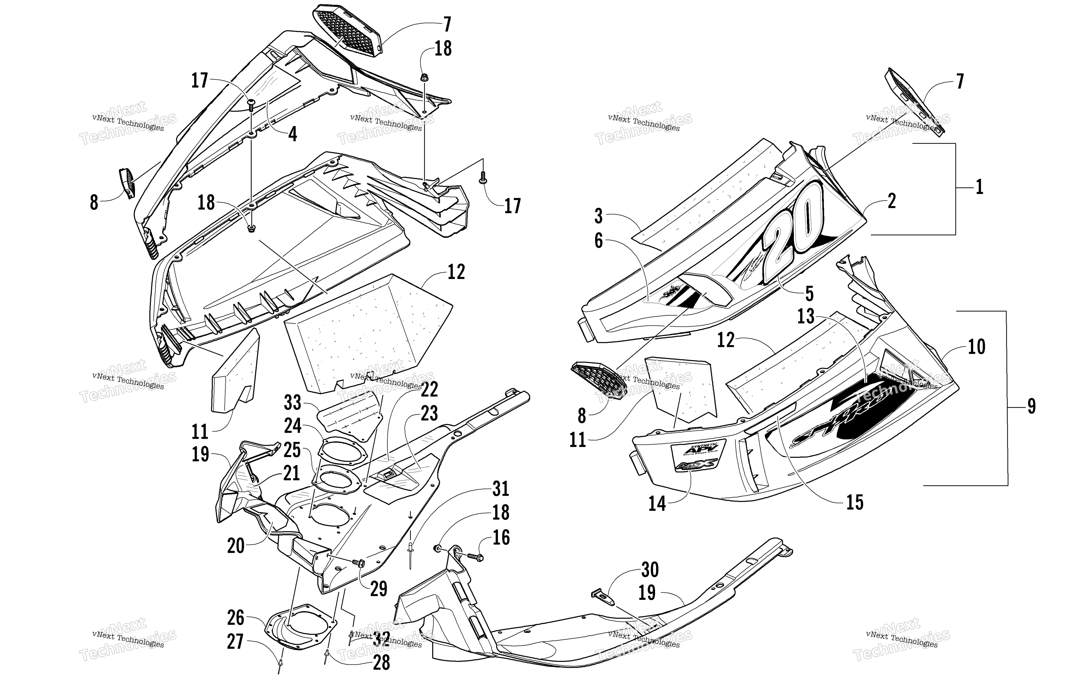 Skid Plate и Side панель узел