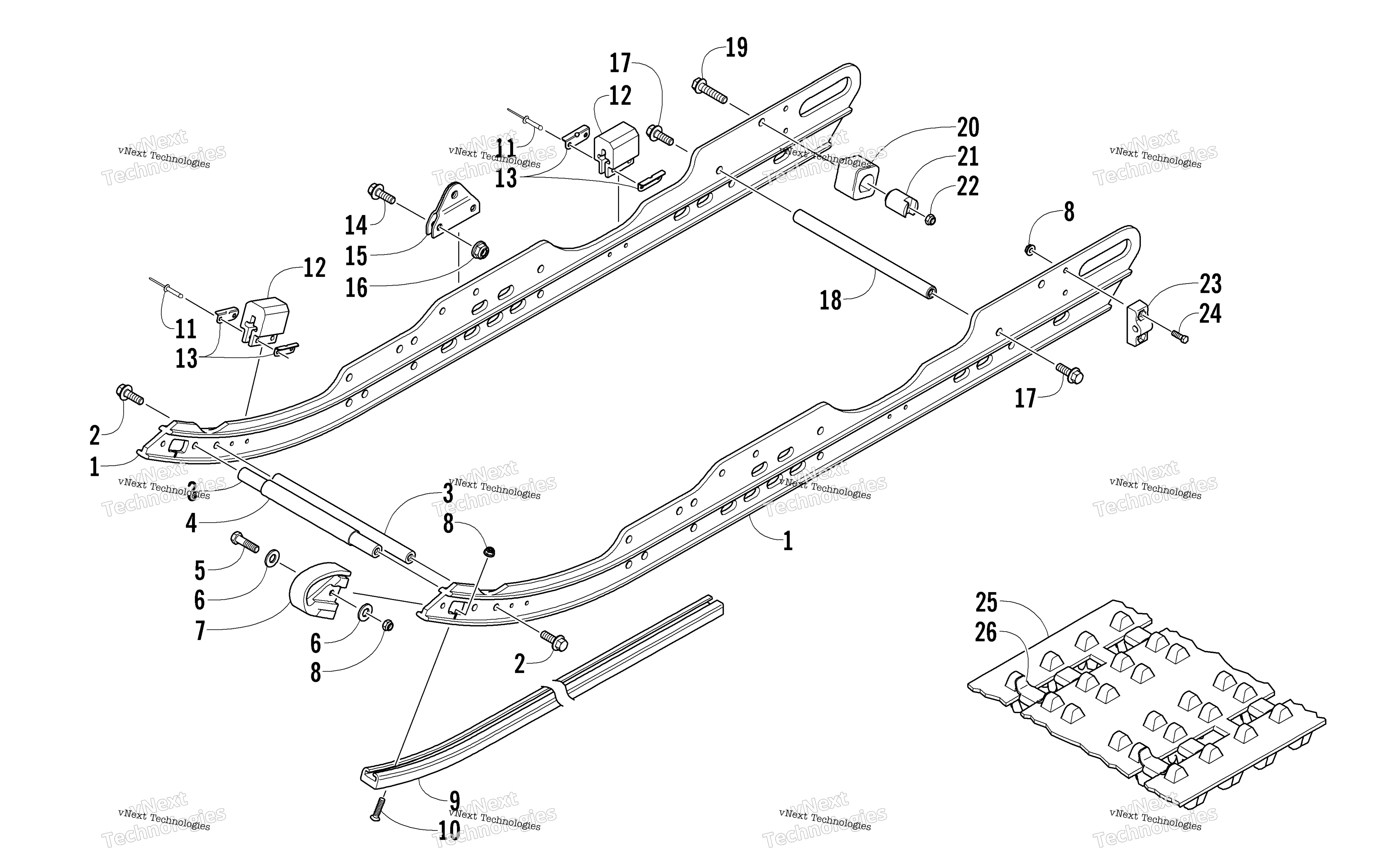 Slide Rails и Track узел