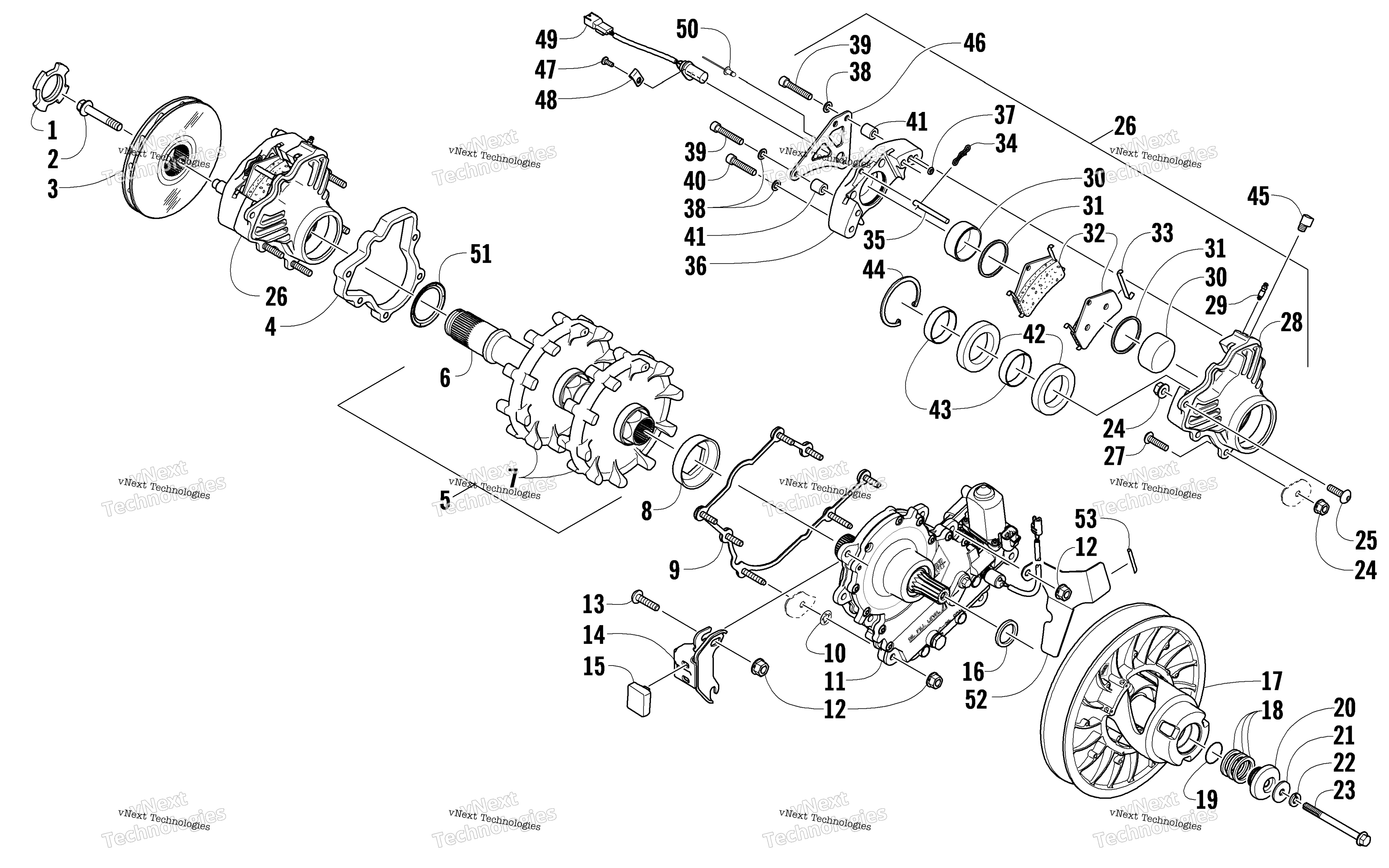 Привод Train Shaft And Brake Assemblies