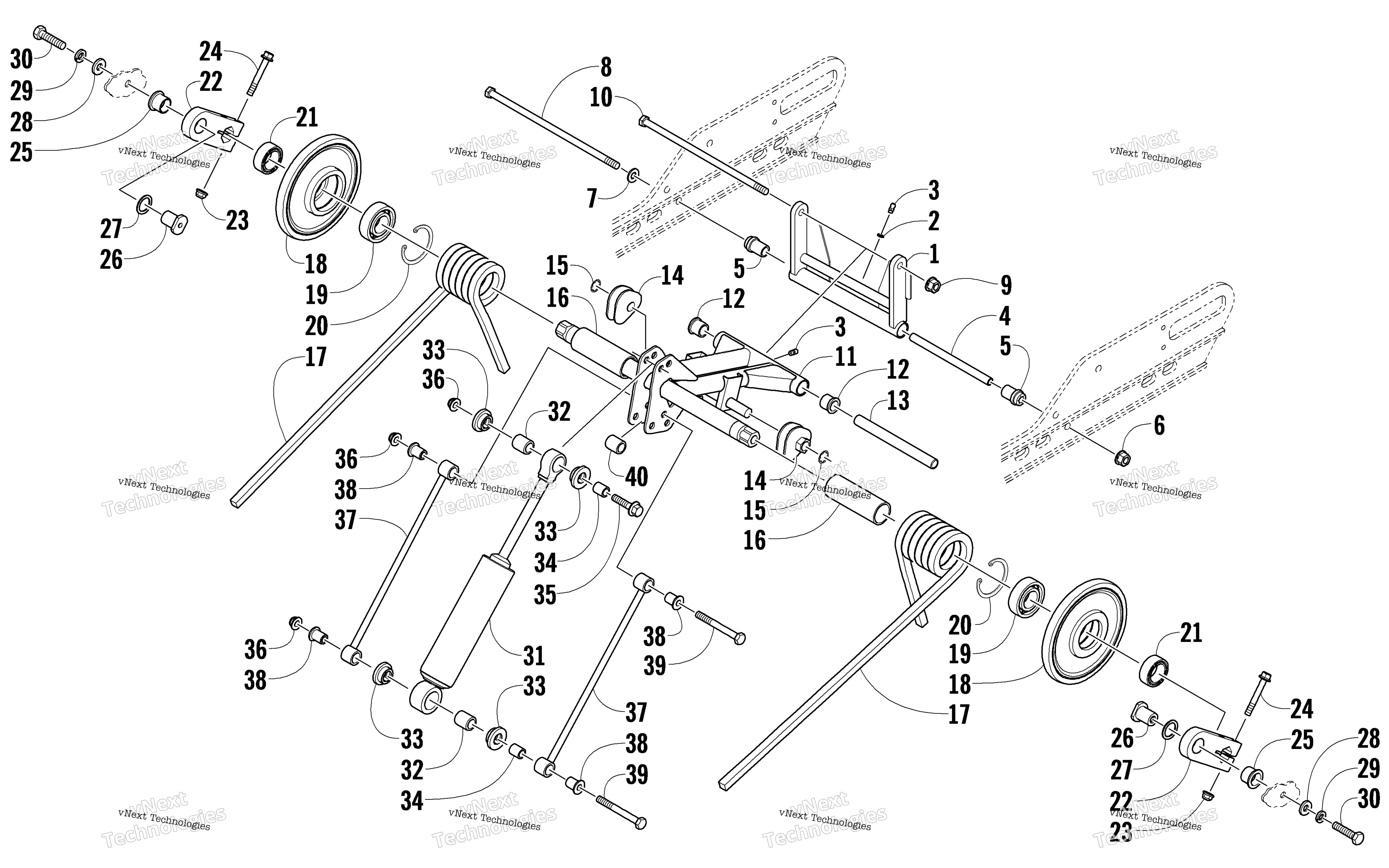 Задняя часть Suspension Rear Arm Assembly