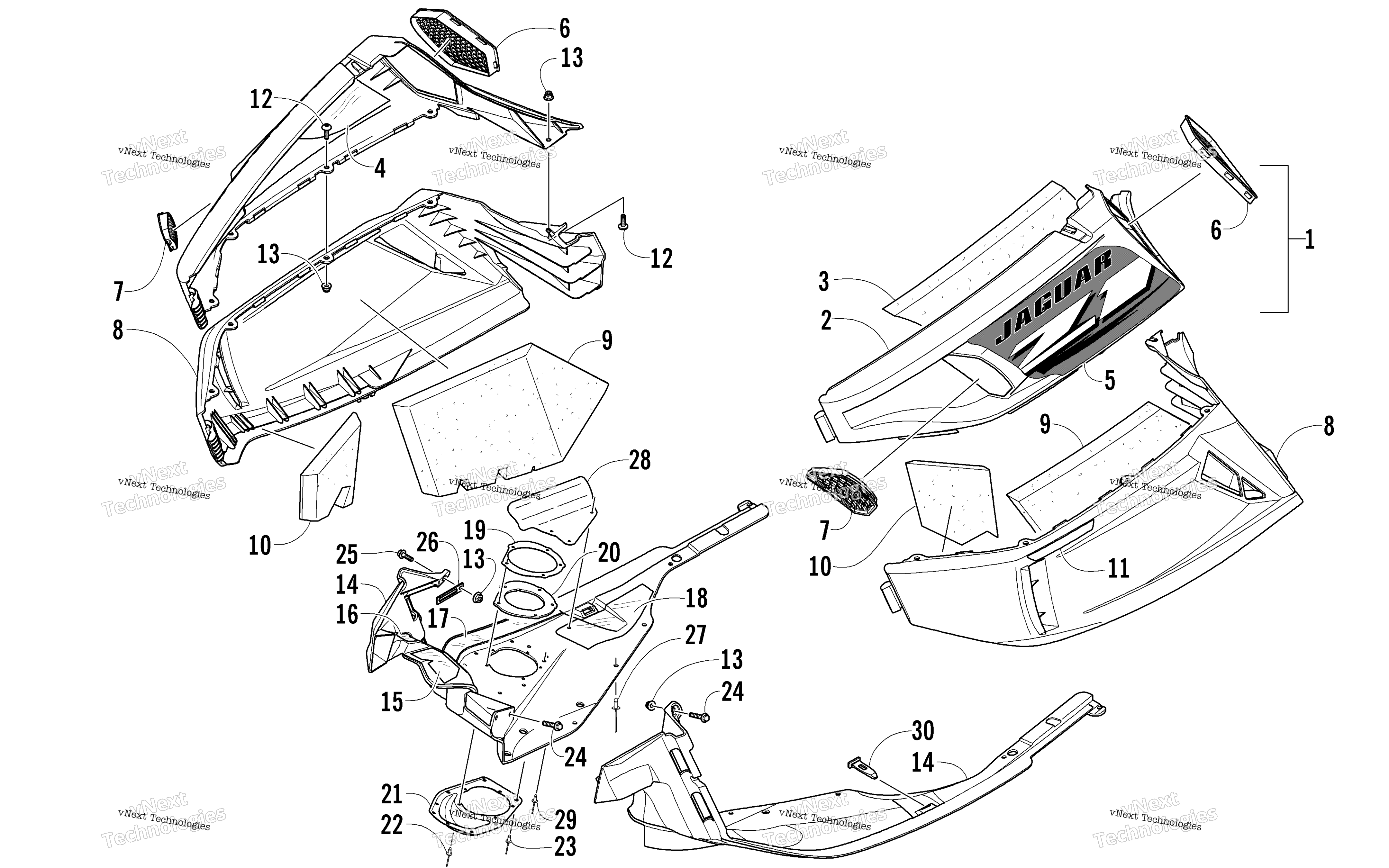 Skid Plate и Side панель узел