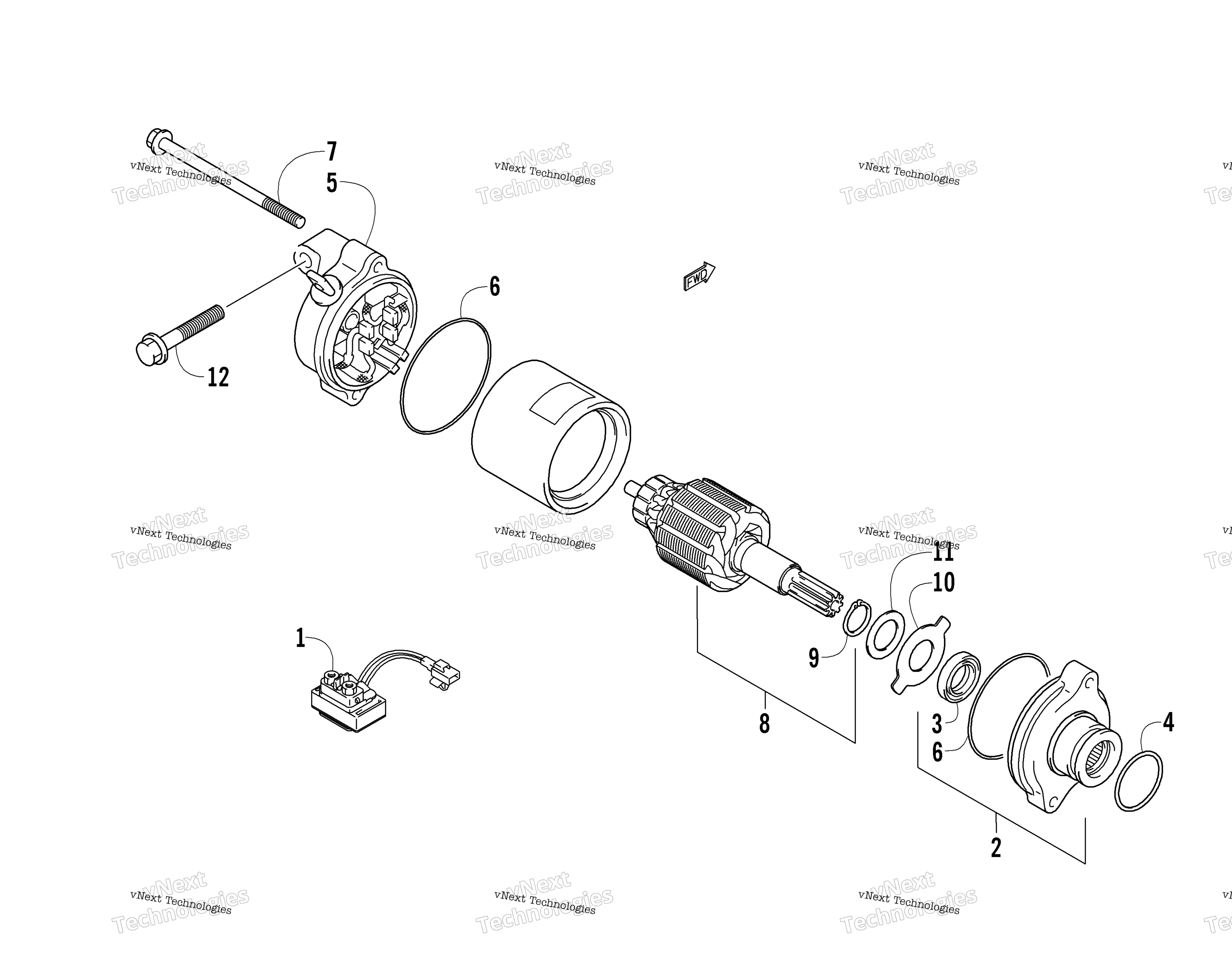 Стартер Motor Assembly