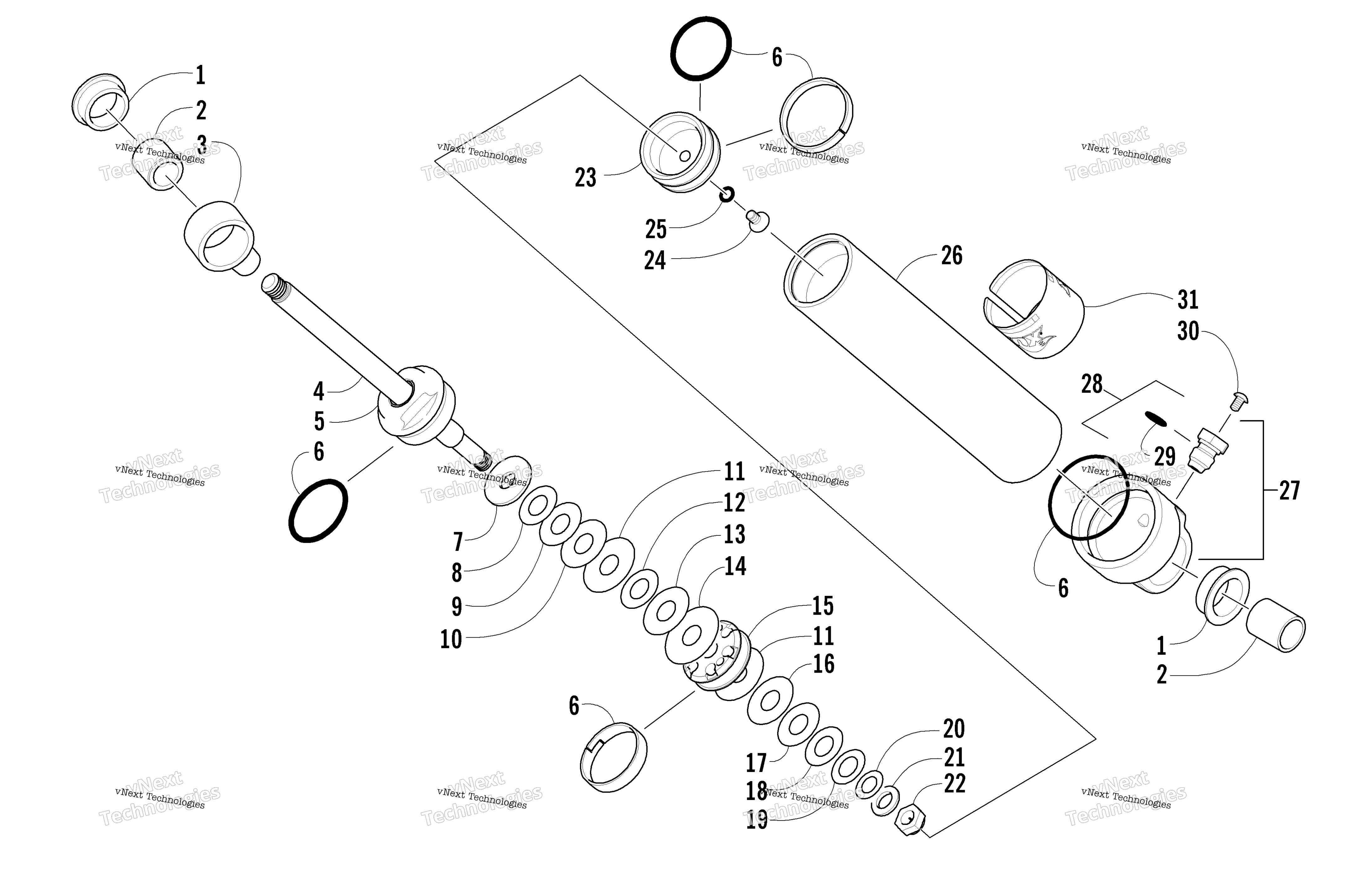 Задняя часть Suspension Rear Arm Shock Absorber