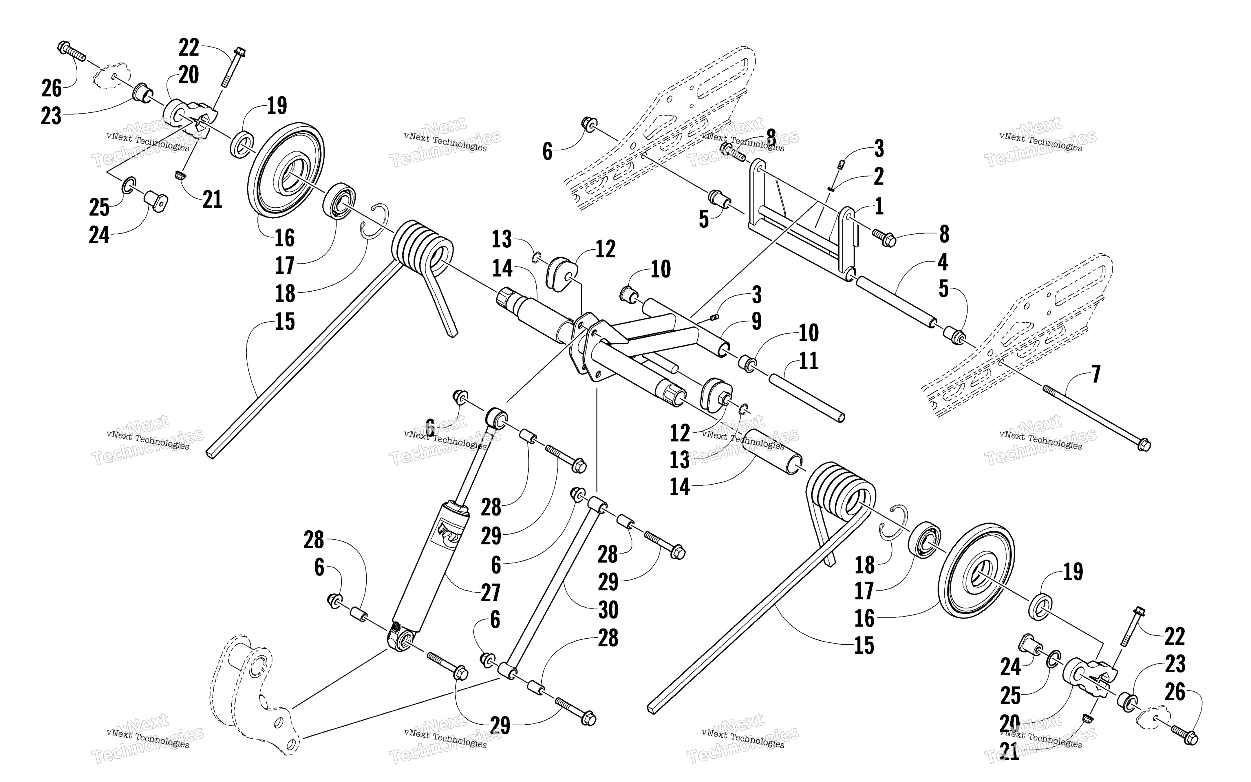 Задняя часть Suspension Rear Arm Assembly