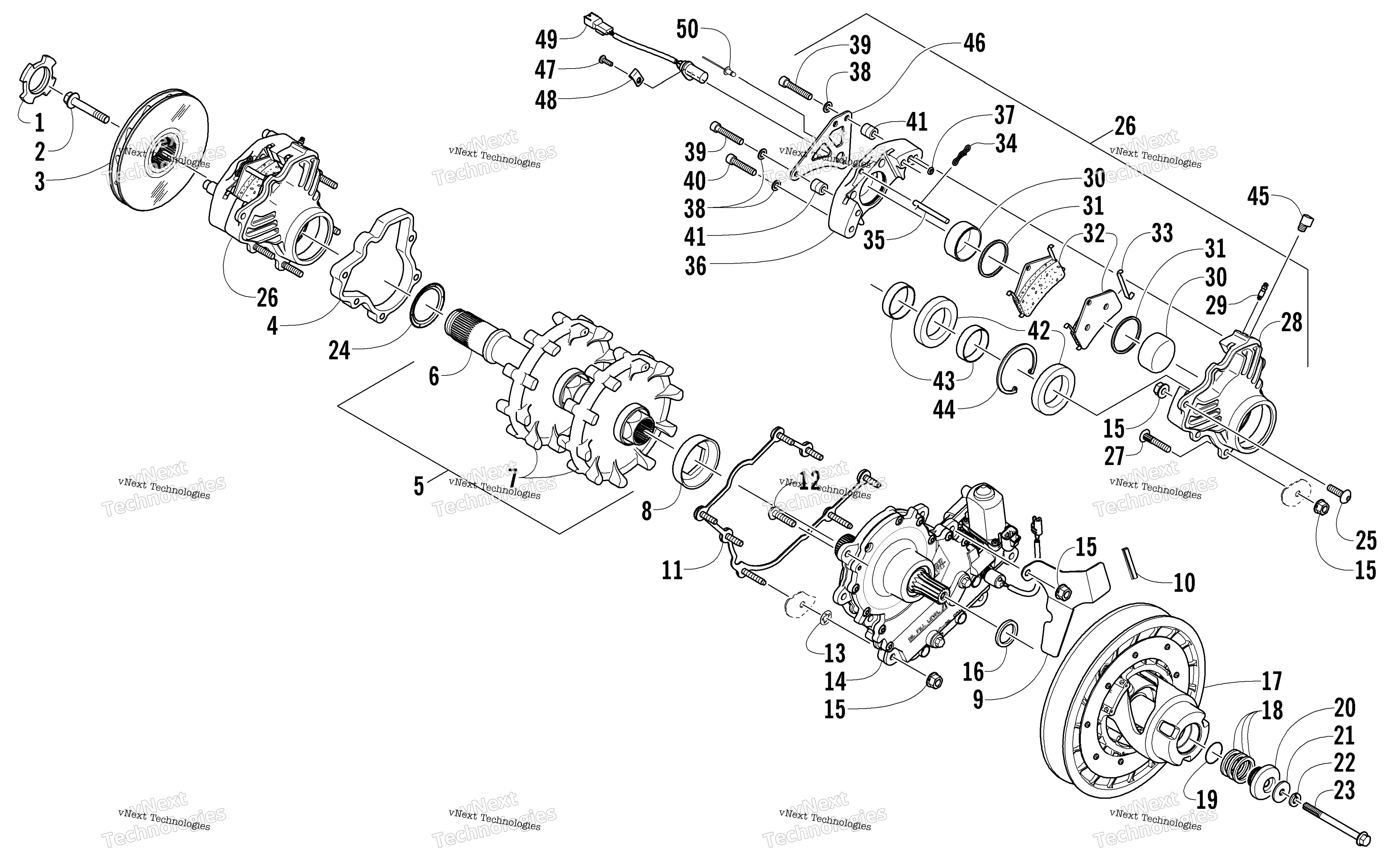 Привод Train Shaft And Brake Assemblies