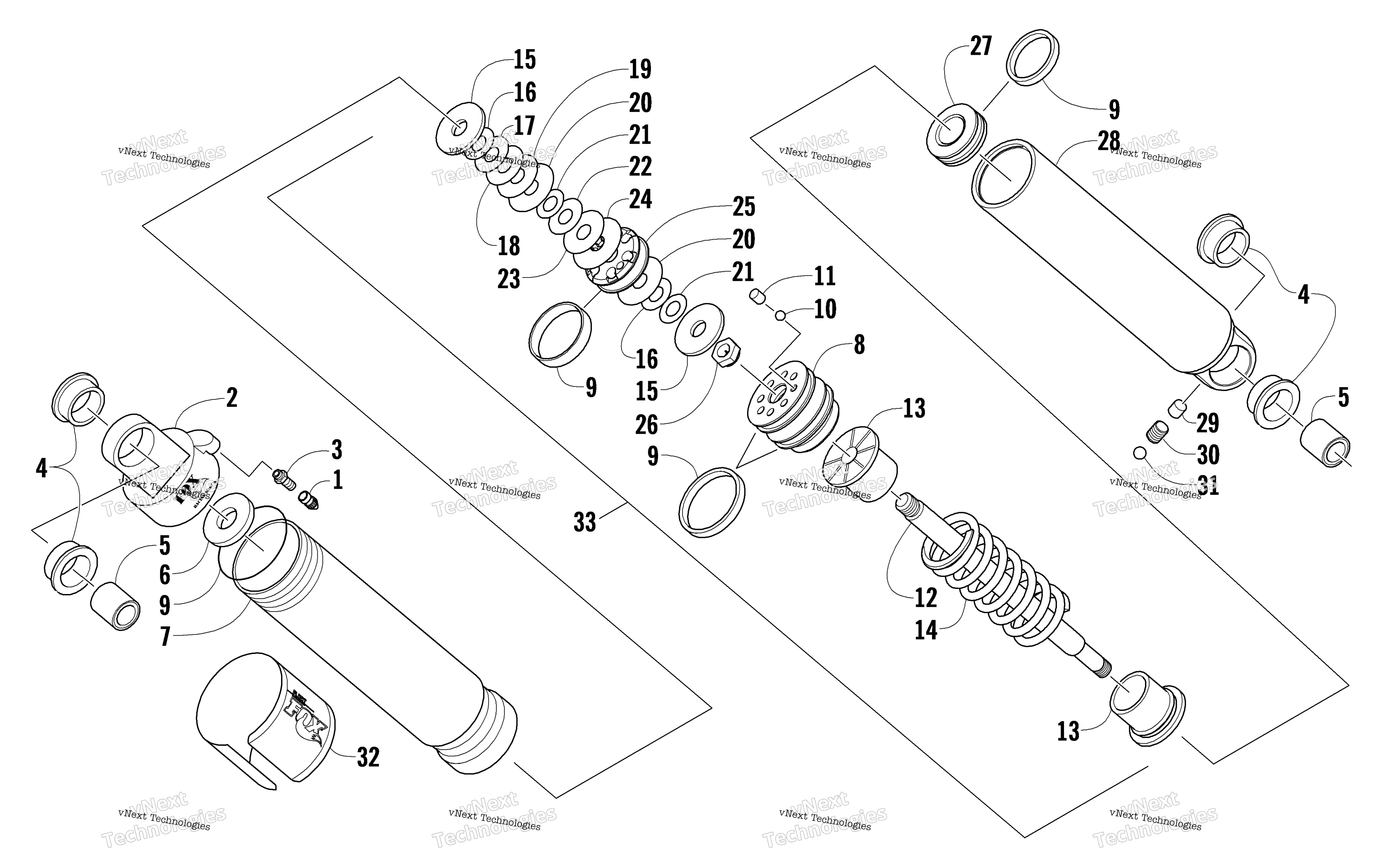 Передняя часть Suspension Shock Absorber