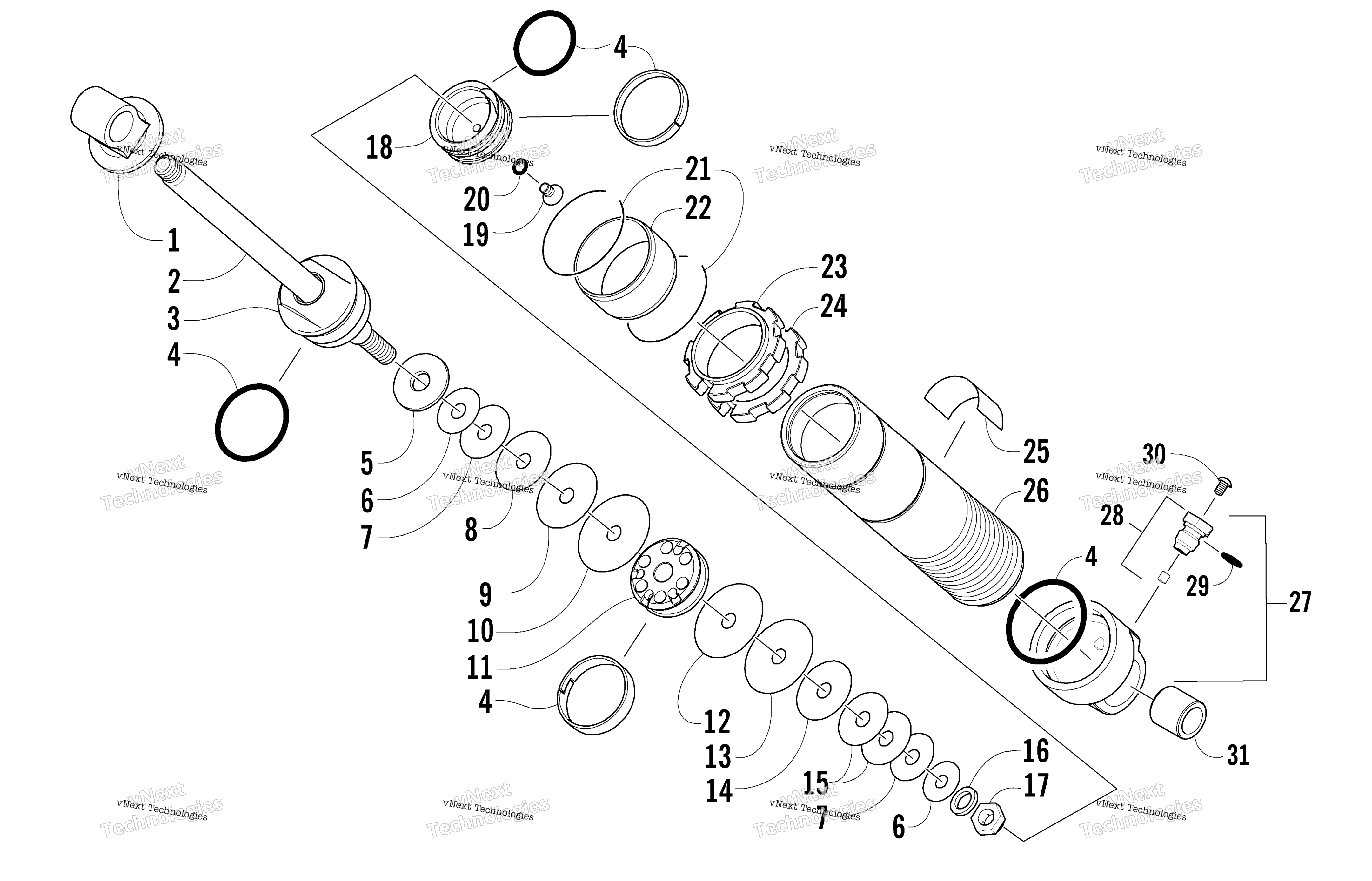 Задняя часть Suspension Front Arm Shock Absorber