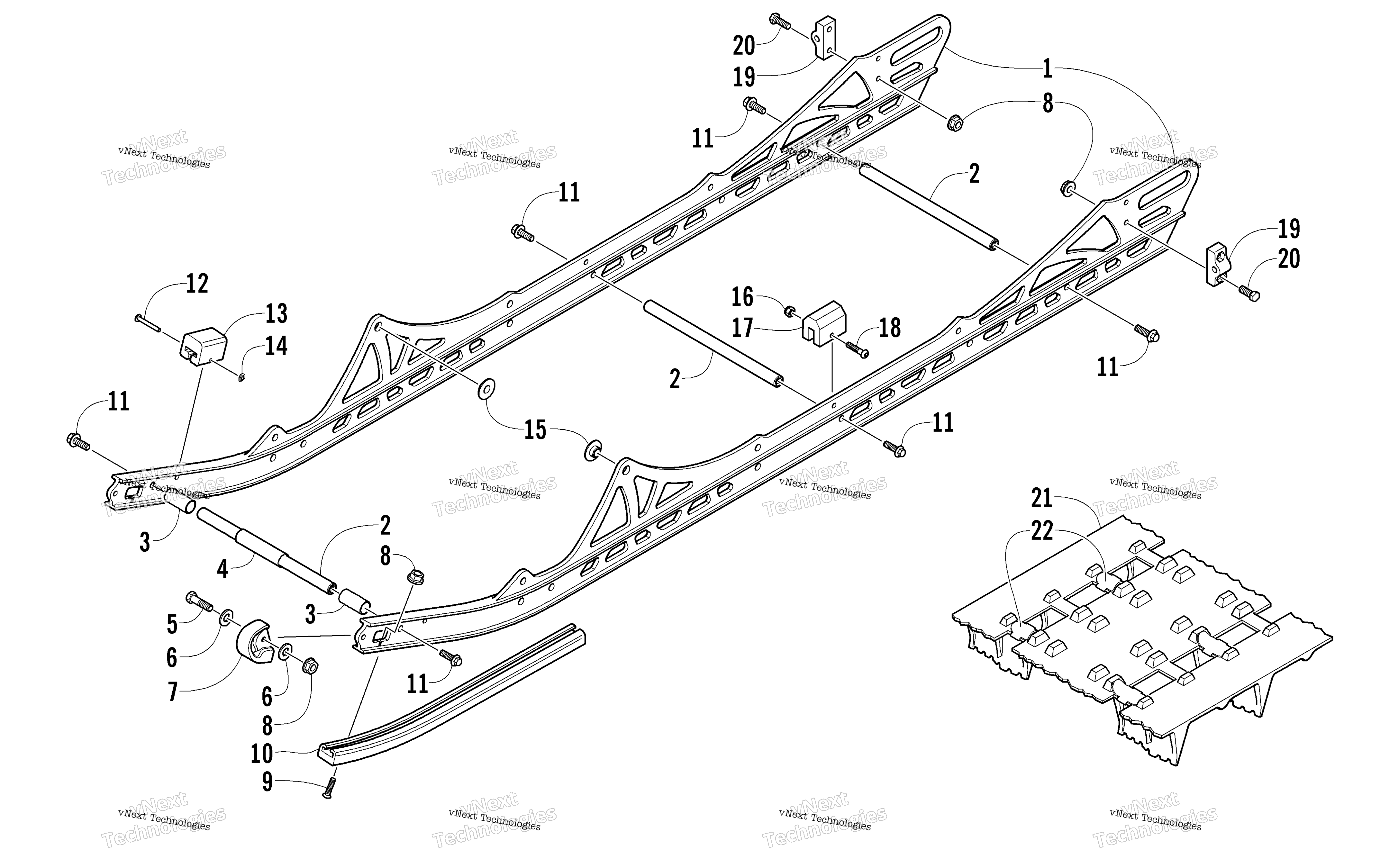 Slide Rails и Track узел
