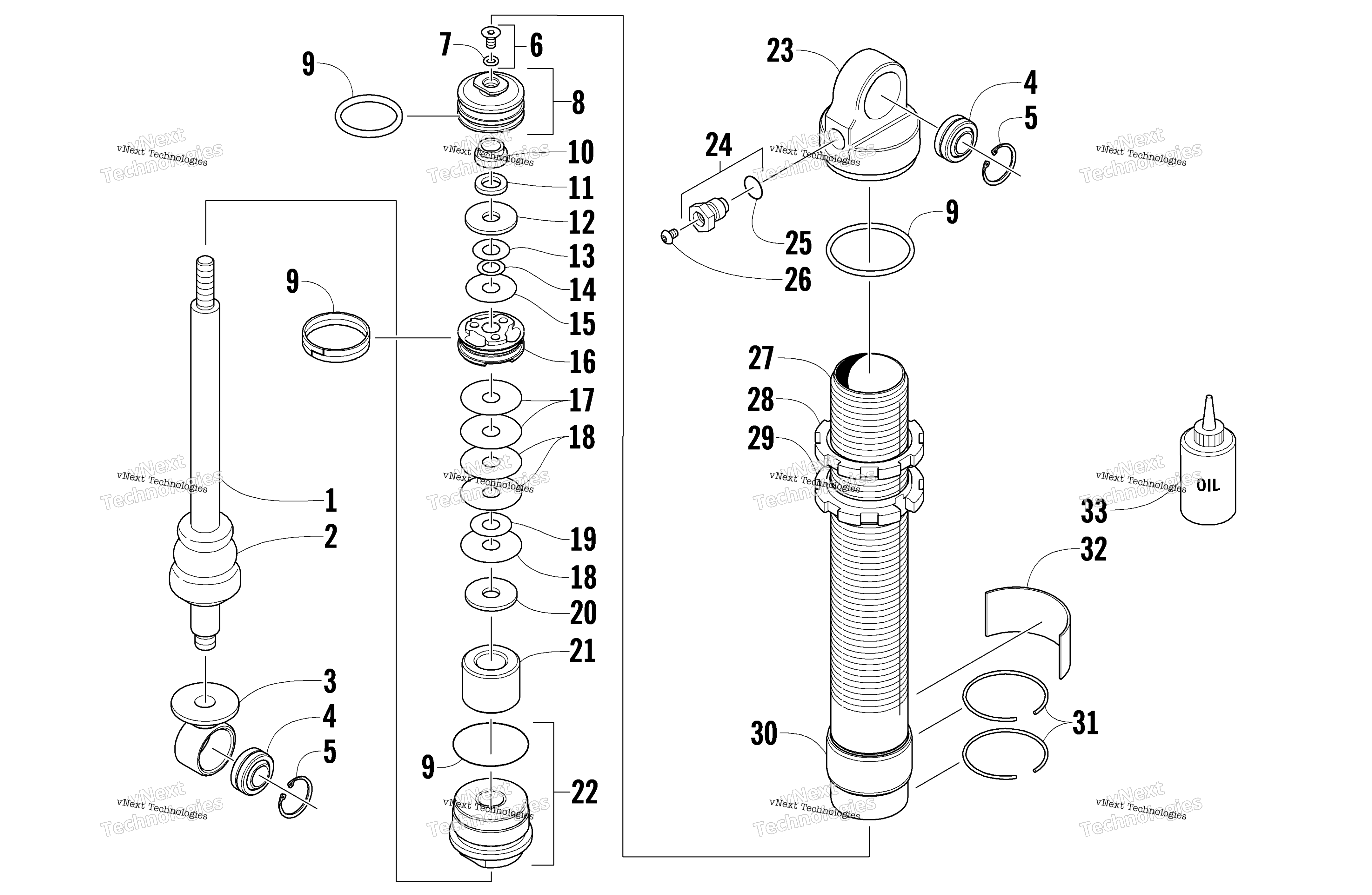 Передняя часть Suspension Shock Absorber