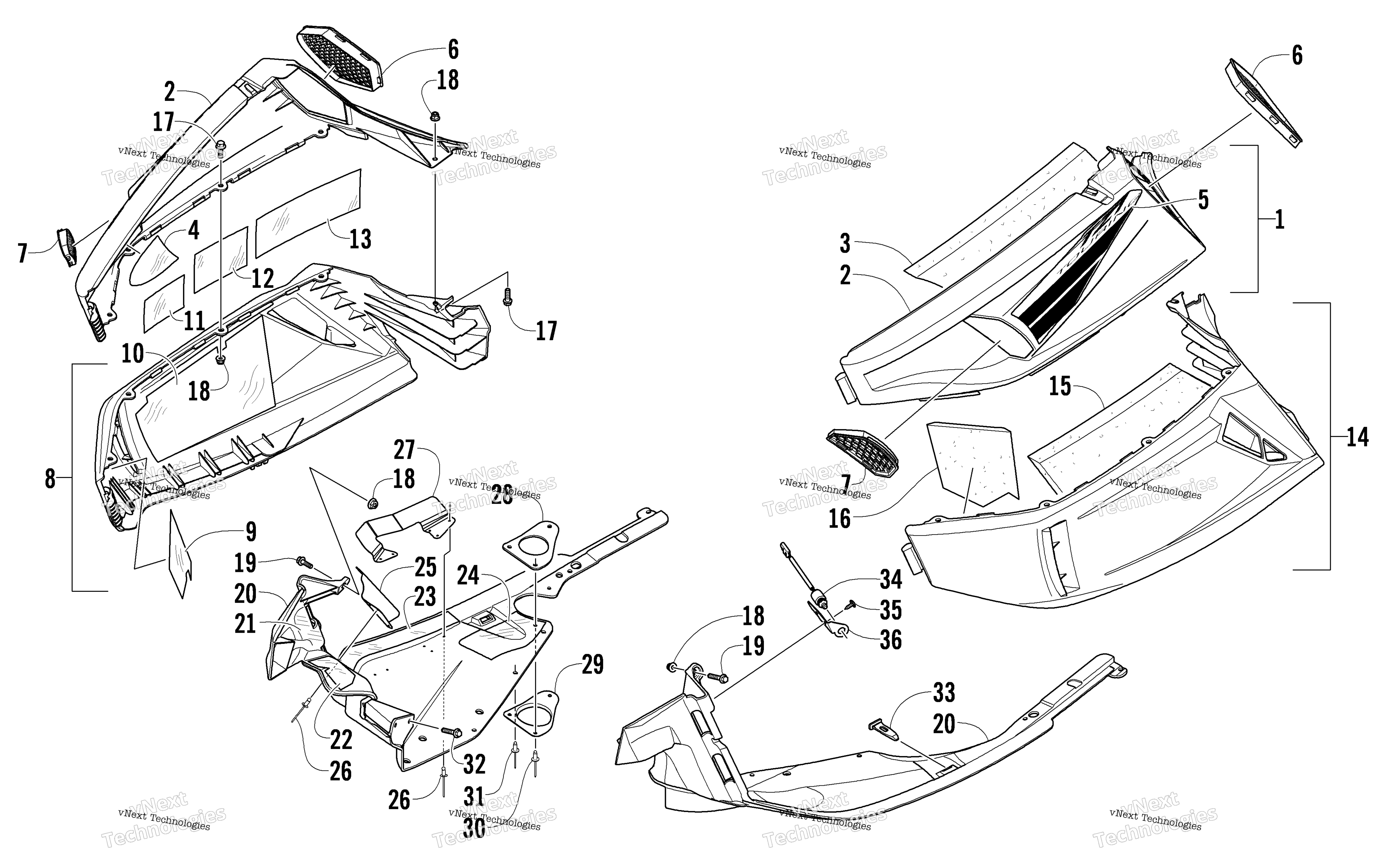 Skid Plate и Side панель узел