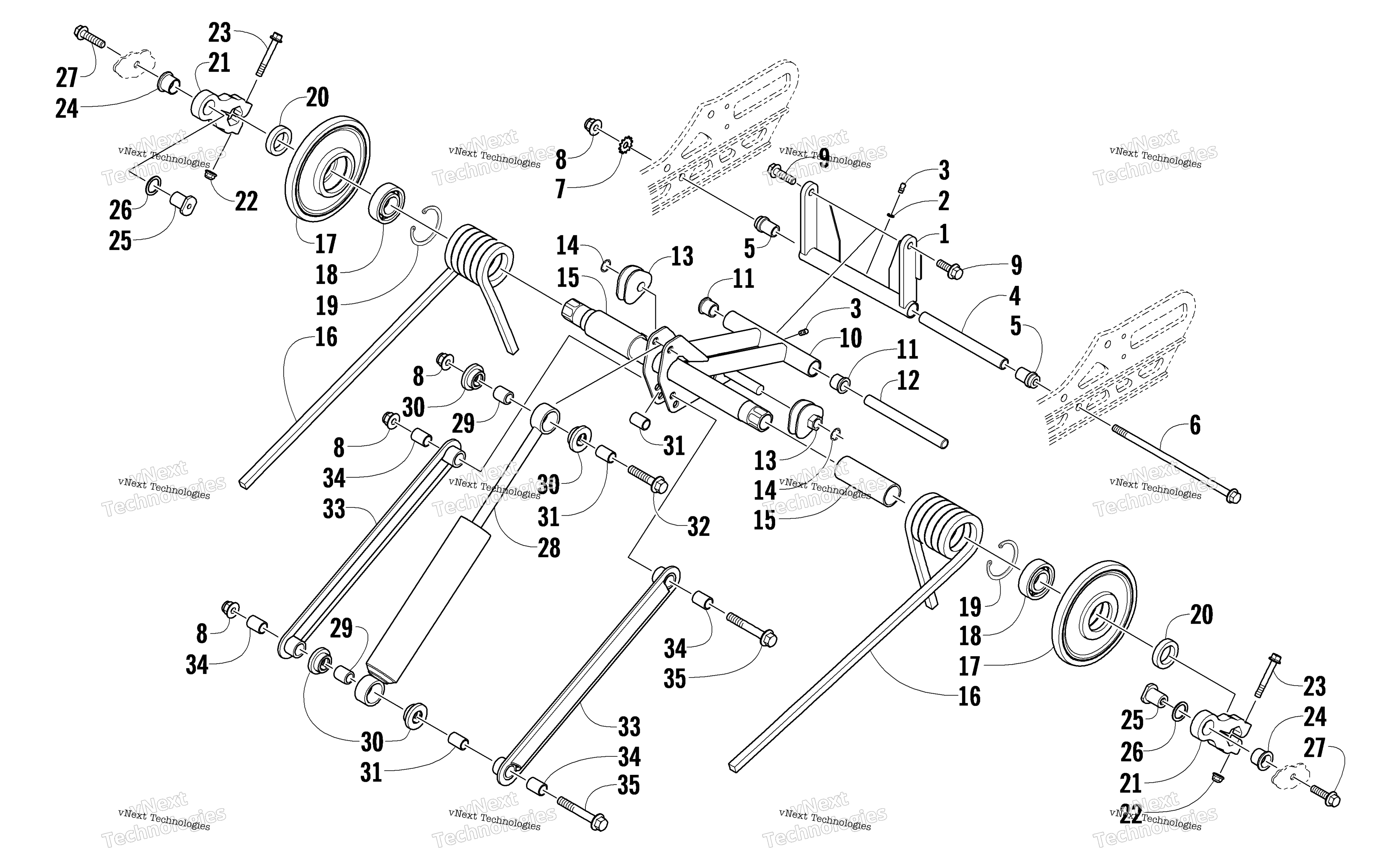 Задняя часть Suspension Rear Arm Assembly