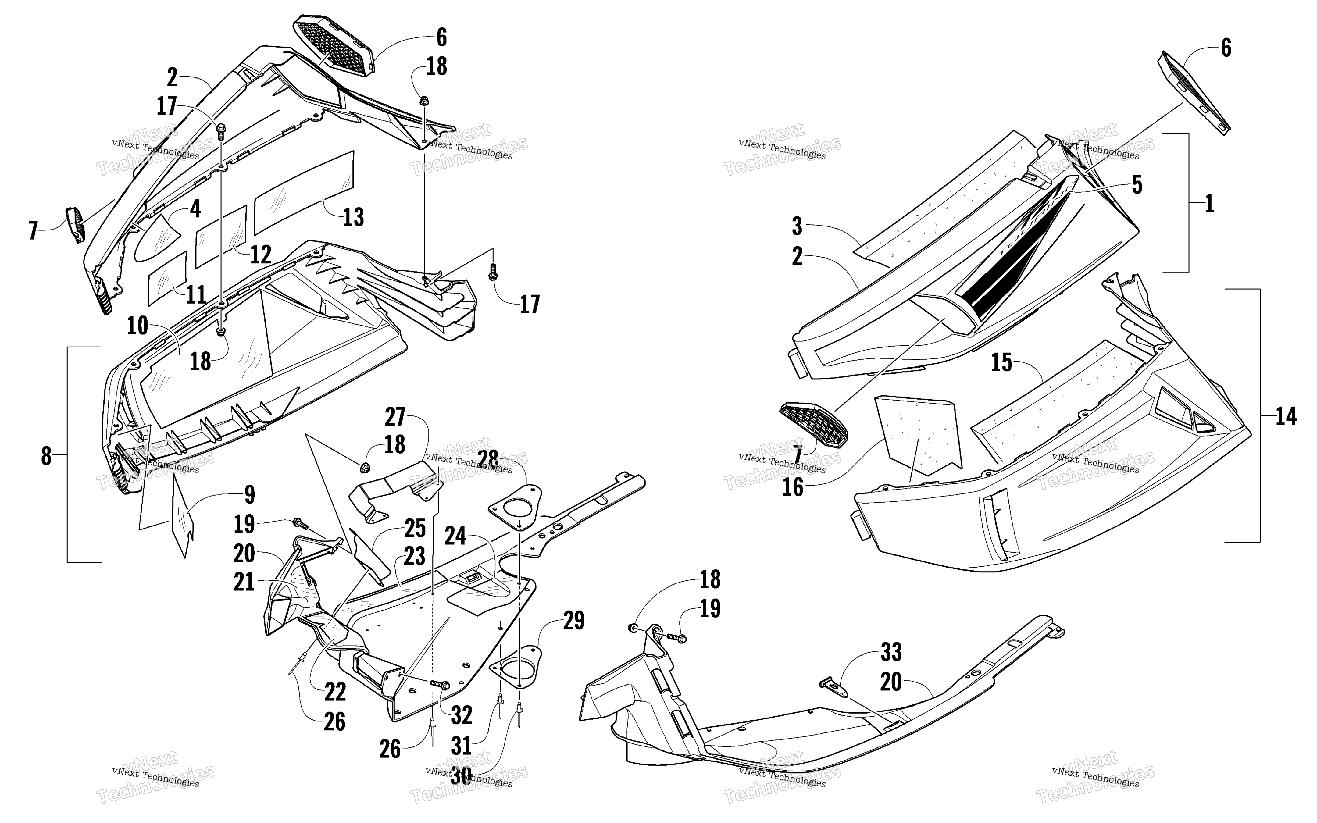 Skid Plate и Side панель узел