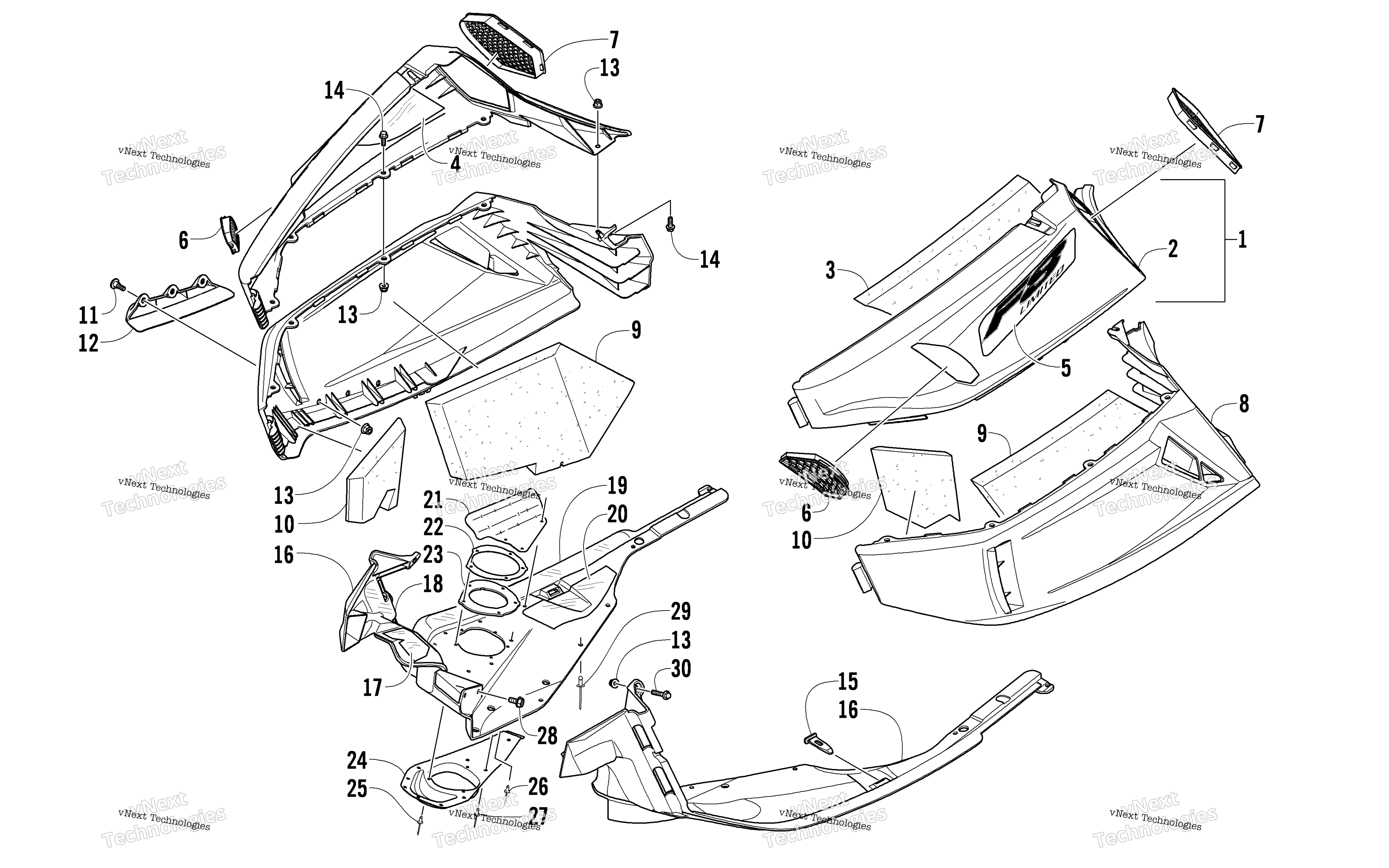 Skid Plate и Side панель узел