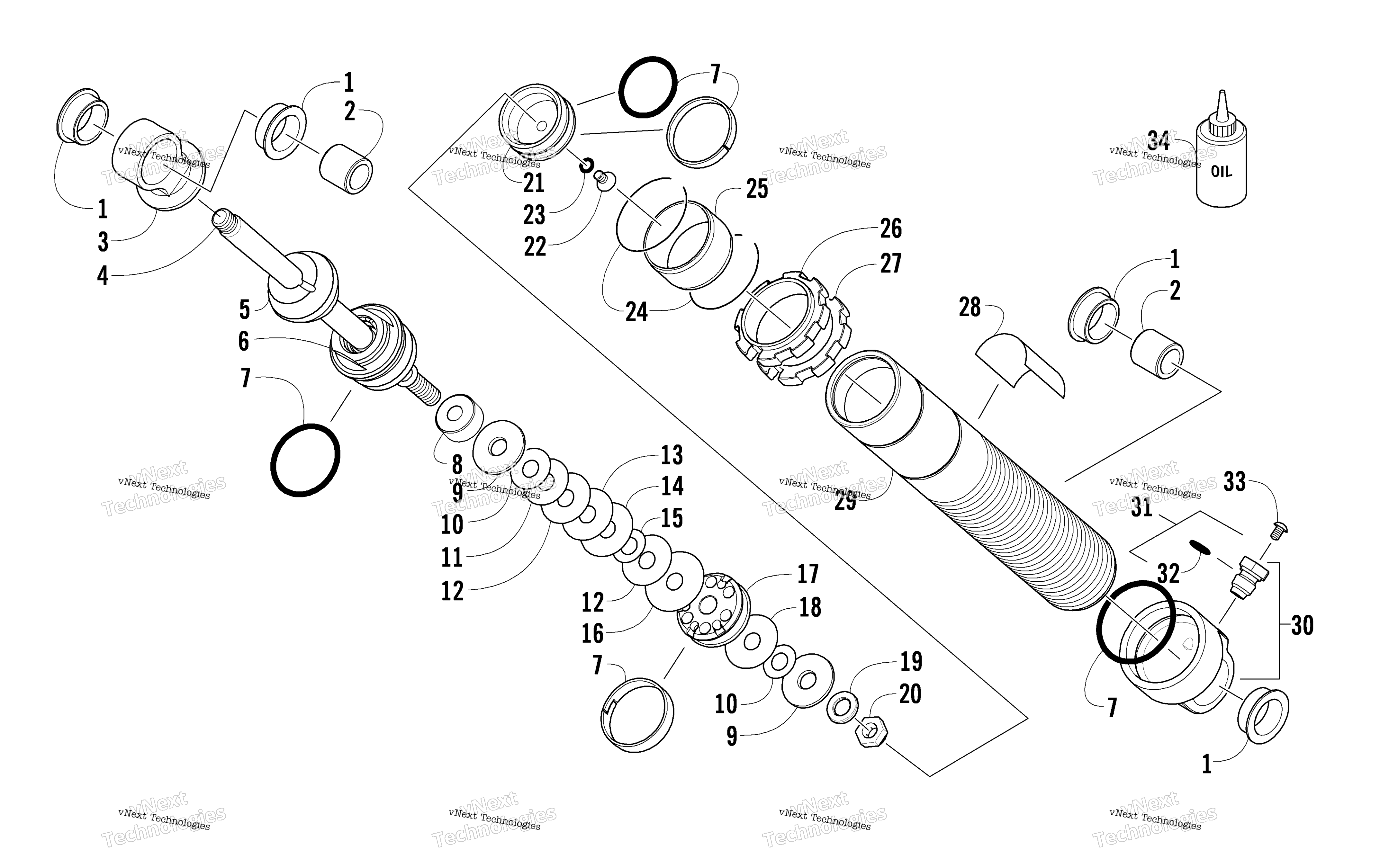 Передняя часть Suspension Shock Absorber