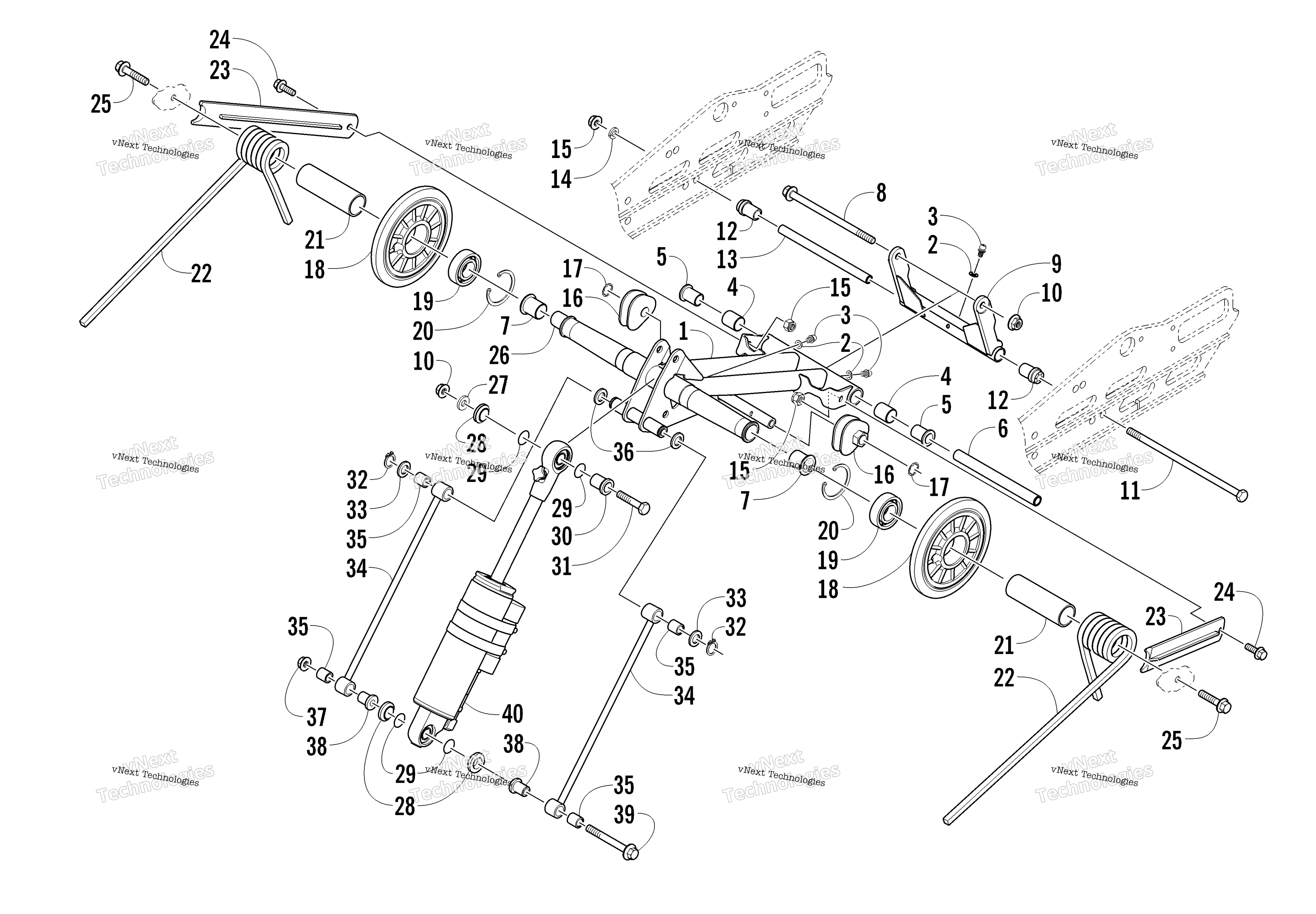 Задняя часть Suspension Rear Arm Assembly