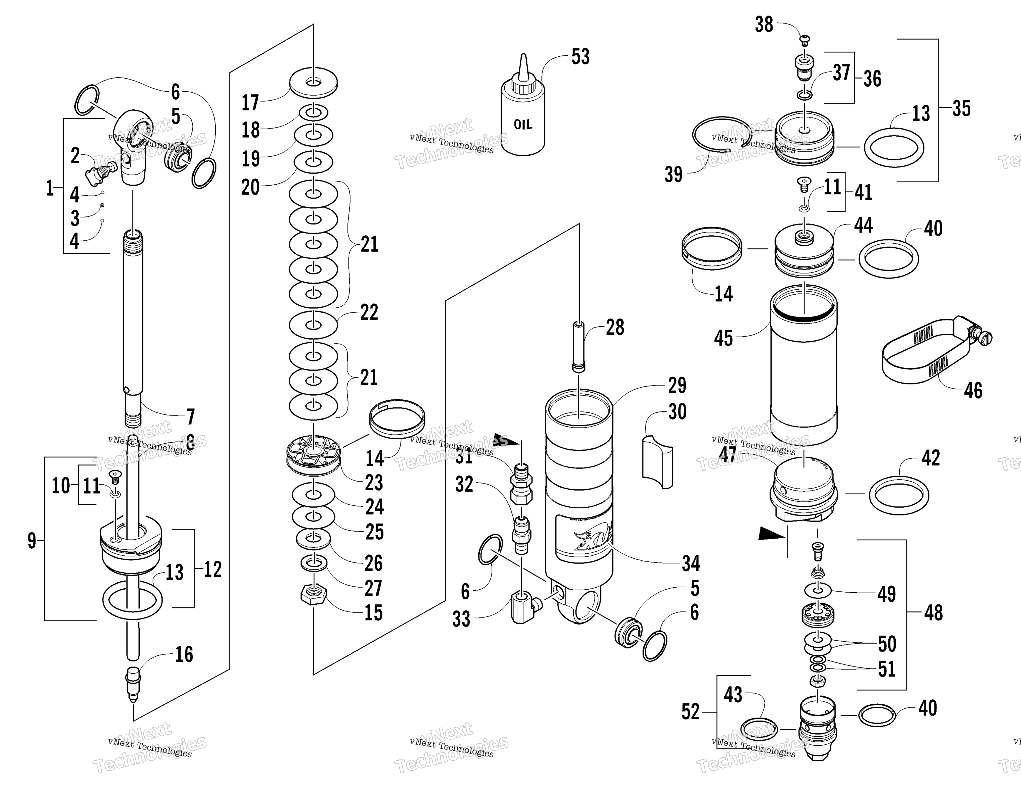 Задняя часть Suspension Rear Arm Shock Absorber