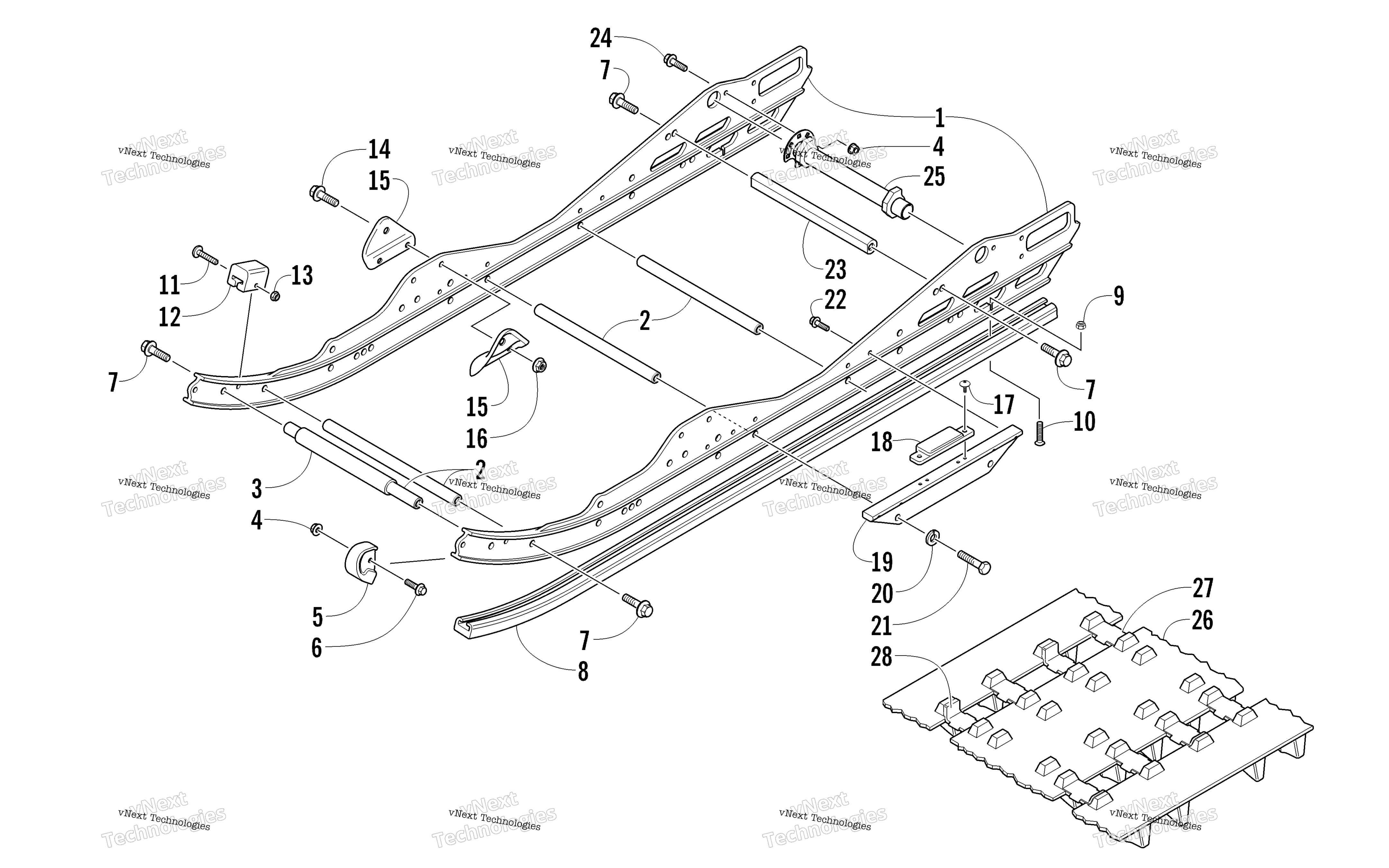 Slide Rail и Track узел