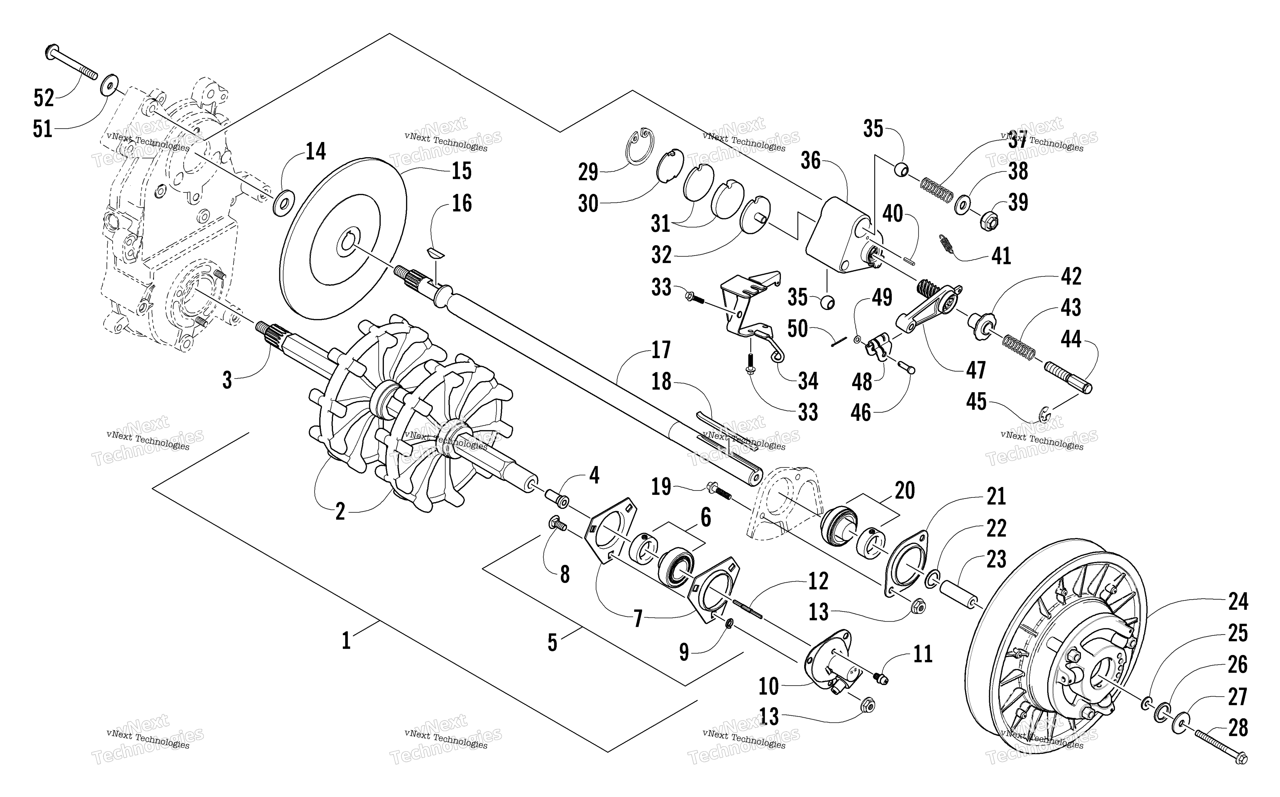 Привод Train Shaft And Brake Assemblies