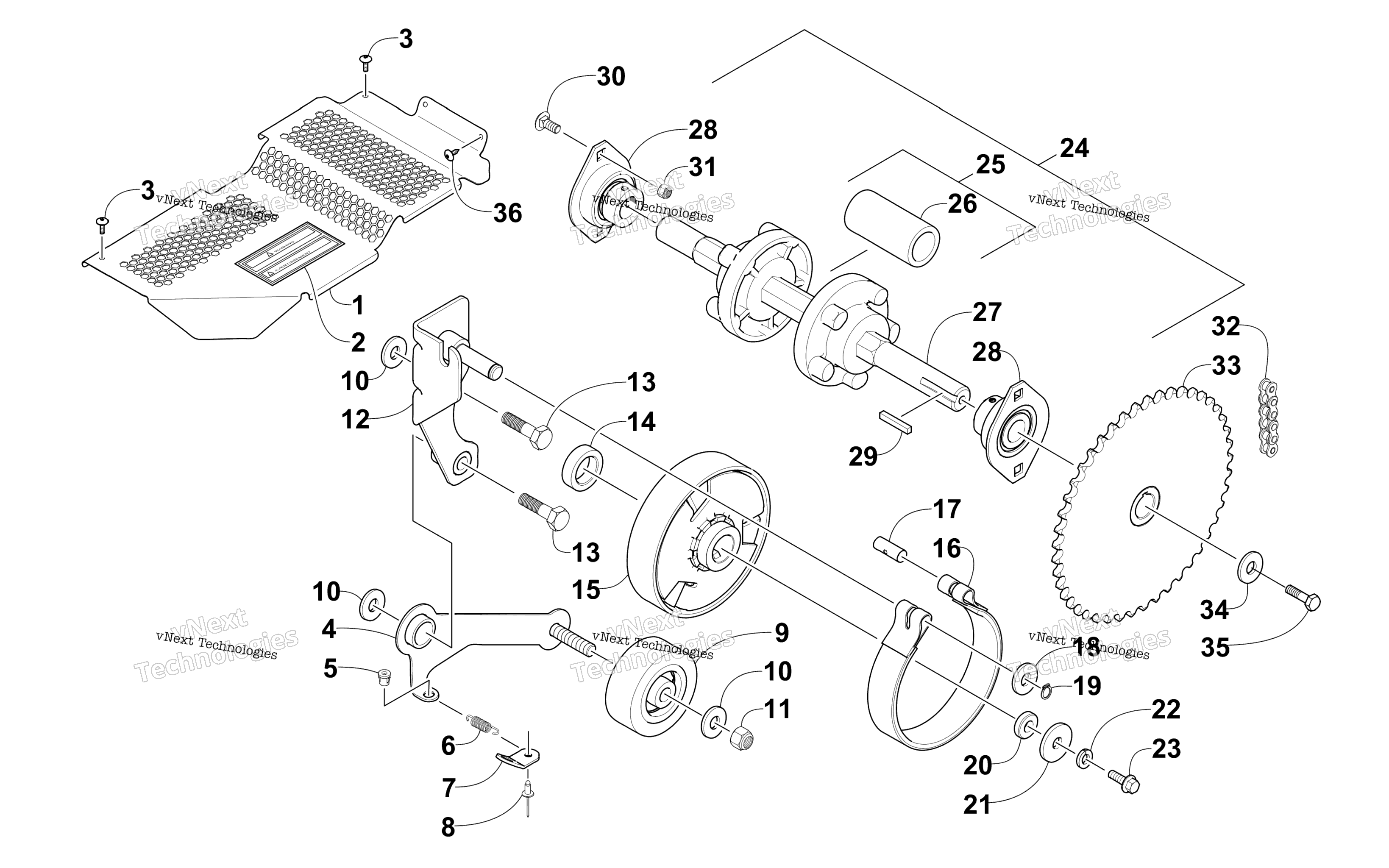 Привод Train Shafts And Brake Assemblies