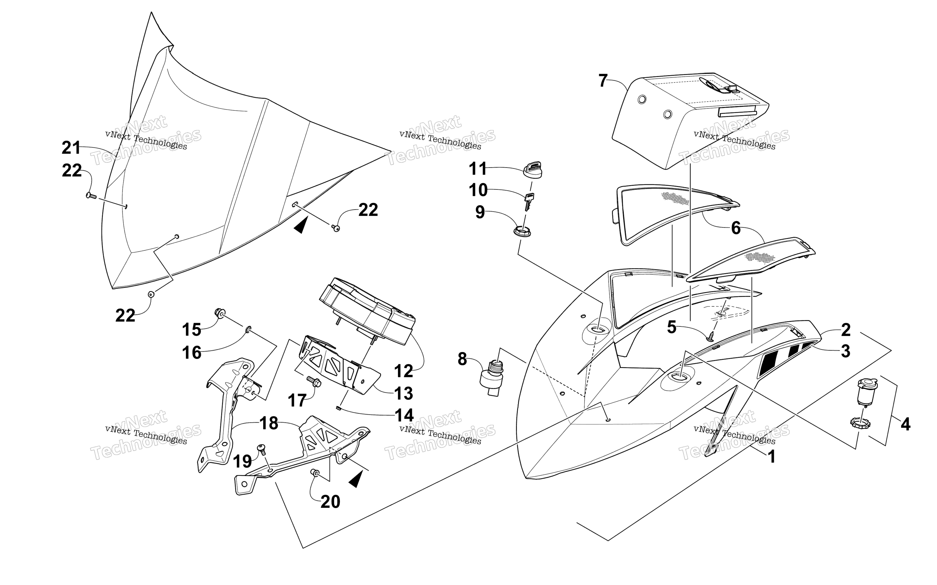 Ветровое стекло And Instruments Assemblies
