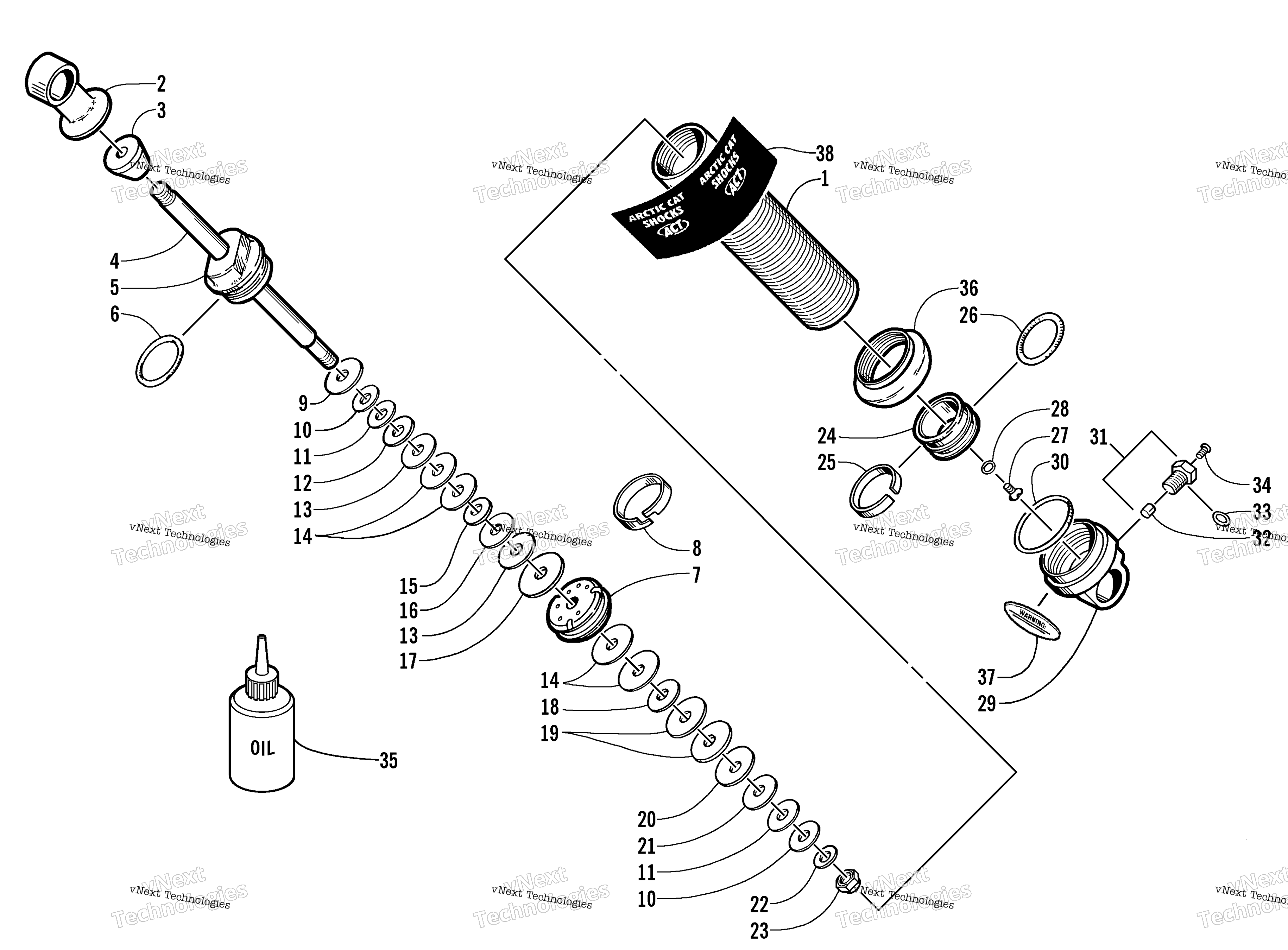 Передняя часть Suspension Shock Absorber