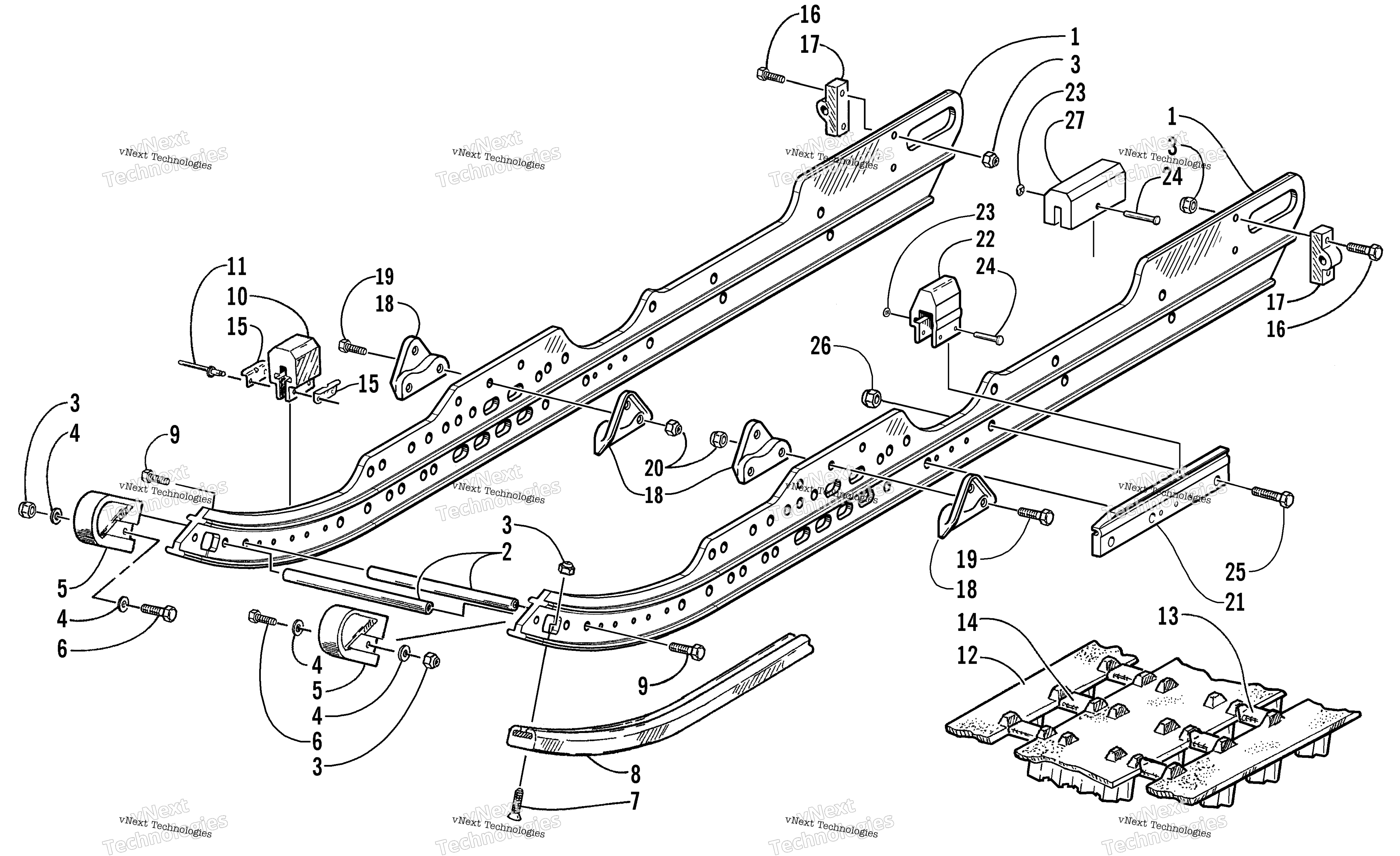 Slide Rail и Track узел