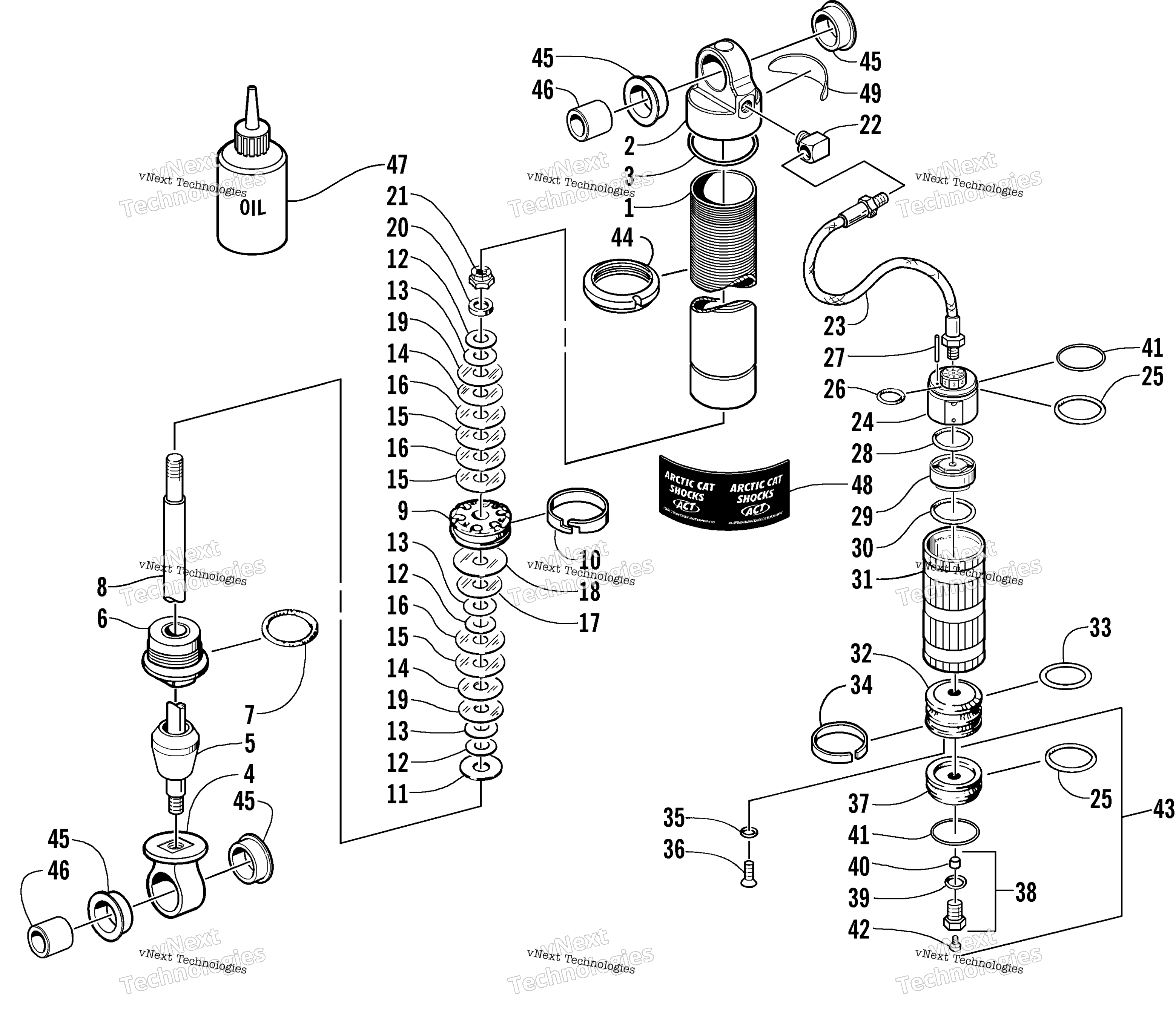 Передняя часть Suspension Shock Absorber