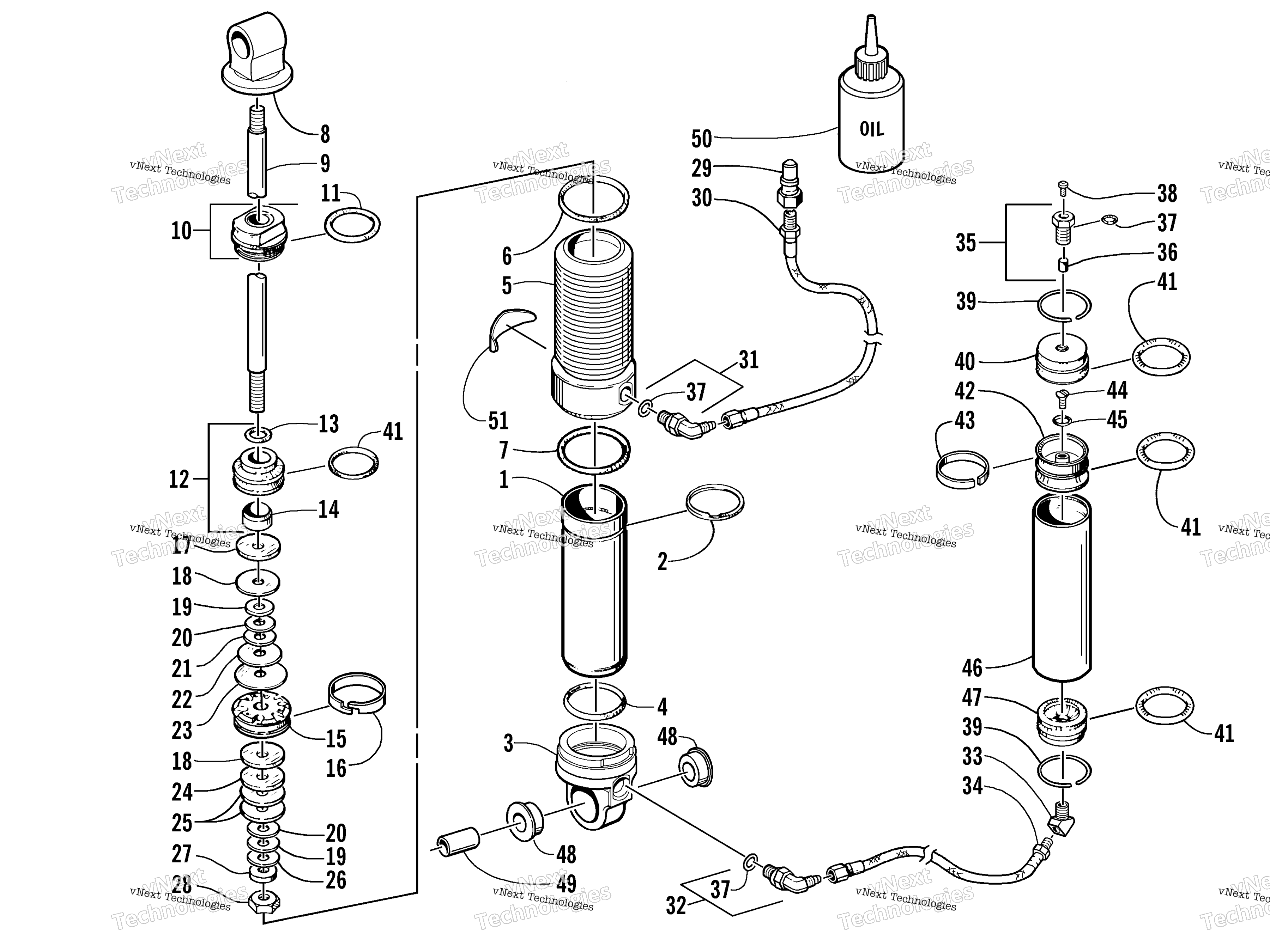 Задняя часть Suspension Front Arm Shock Absorber