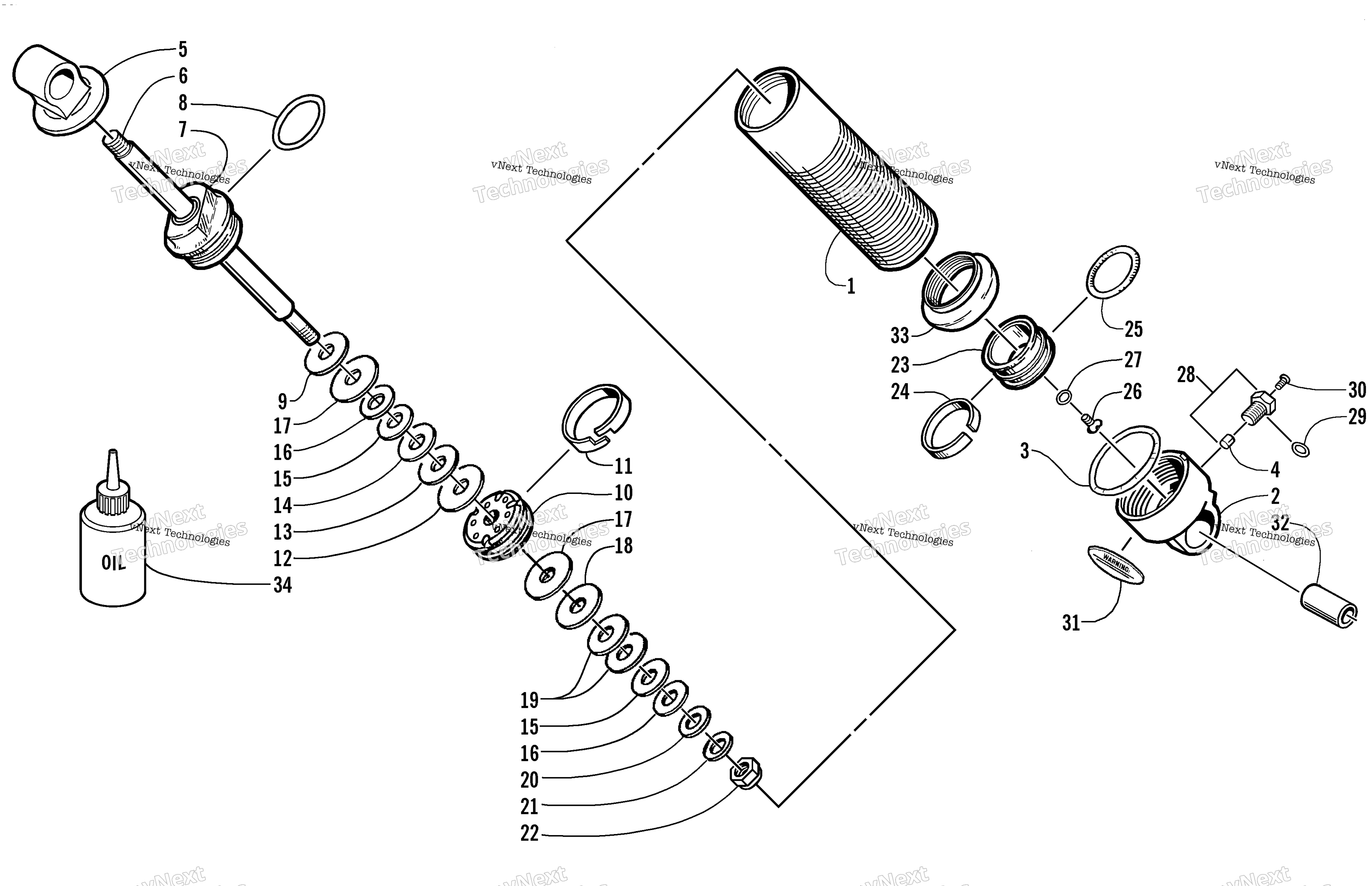 Задняя часть Suspension Front Arm Shock Absorber