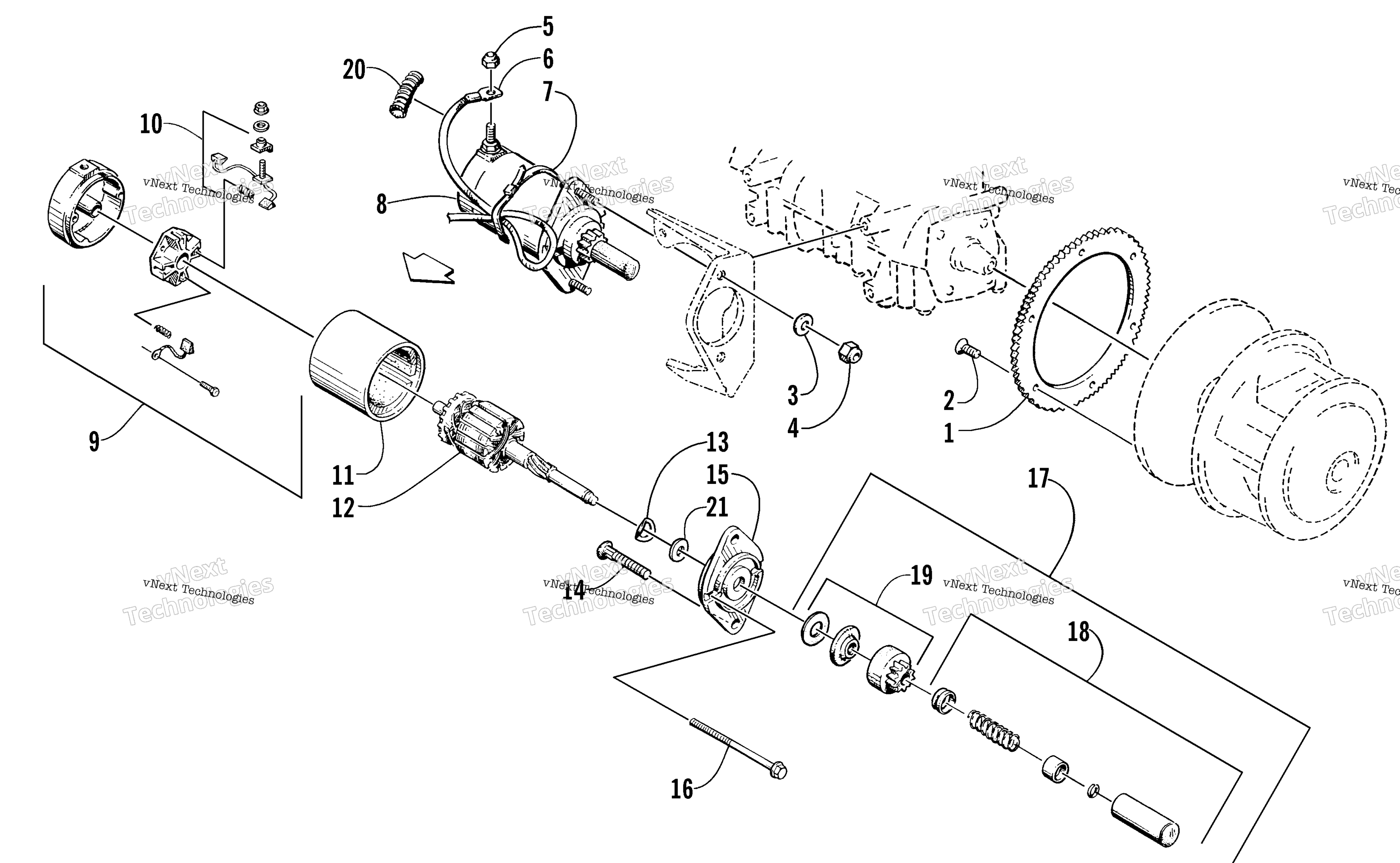 Электрооборудование Start - Starter Motor Assembly
