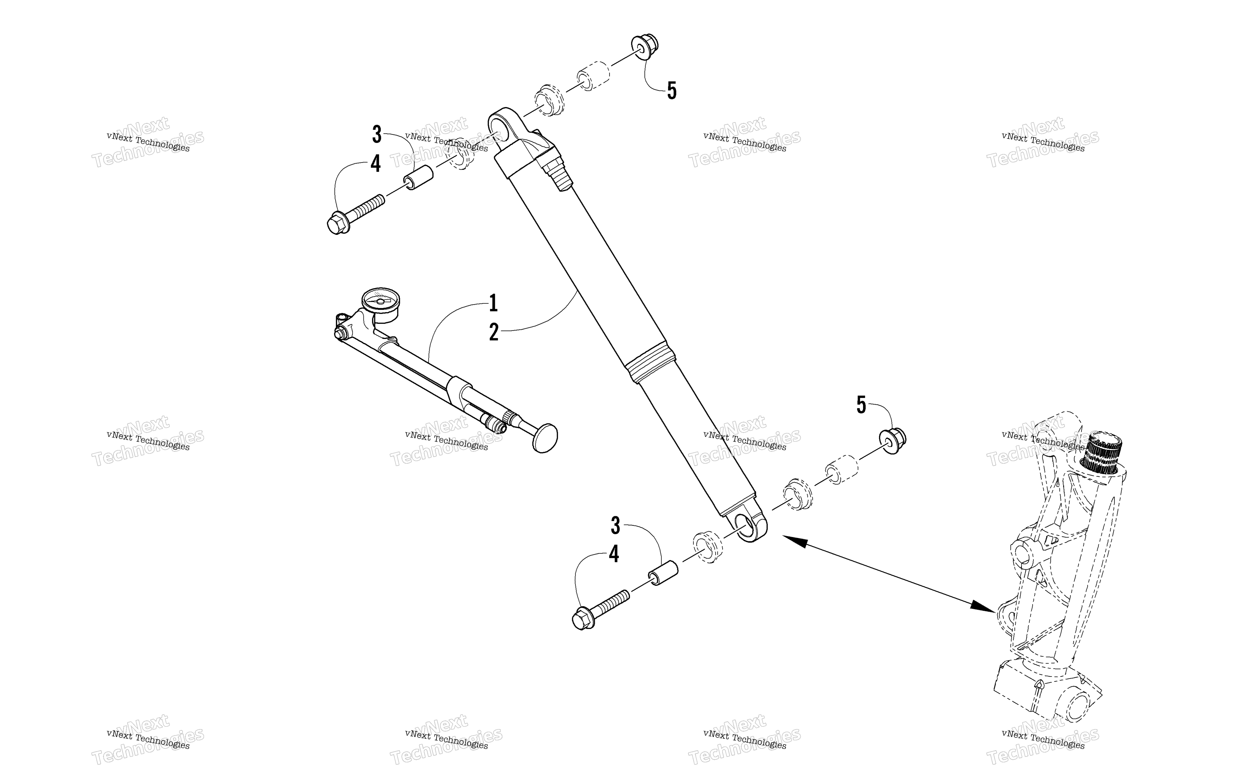 Передняя часть Shock Absorber Assembly
